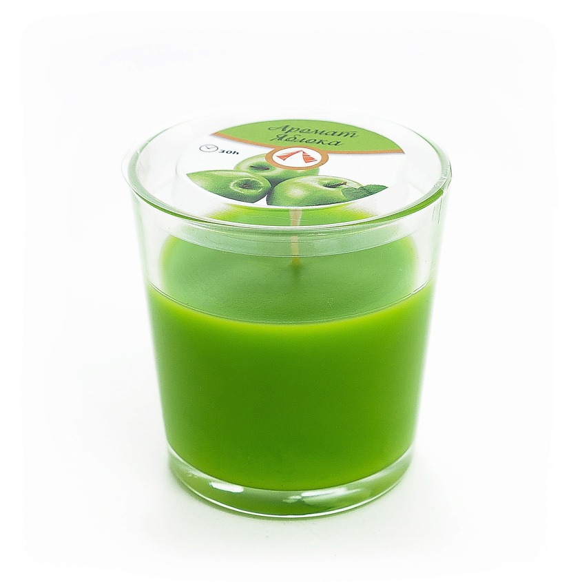 Свеча в стакане Home Interiors зеленое яблоко 125 мл свеча ароматическая в стекле 6 3см 100мл яблоко