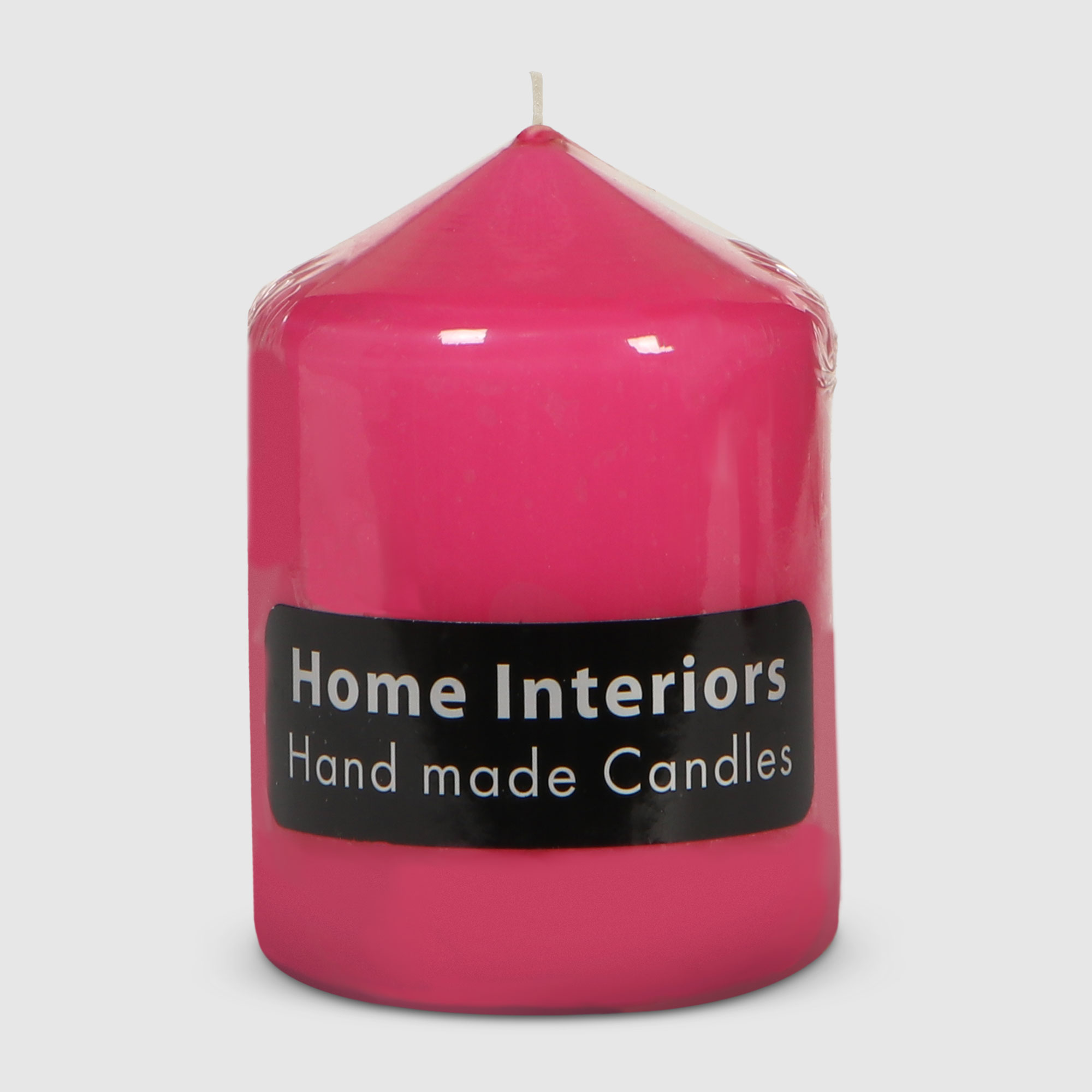 Свеча столбик Home Interiors розовый 7х10 см
