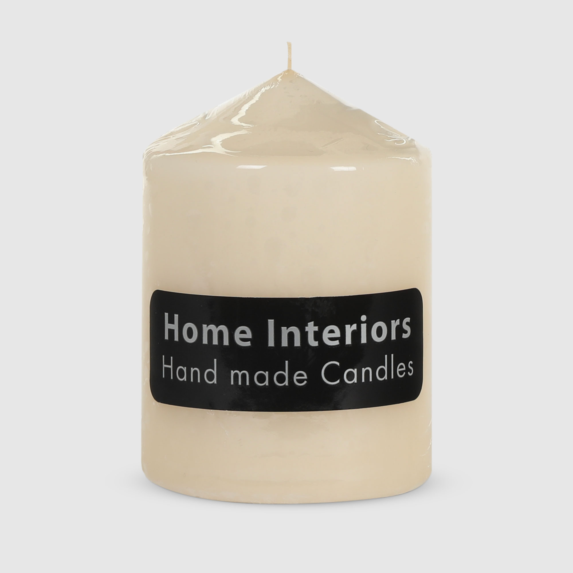 Свеча столбик Home Interiors бежевый 7х10 см