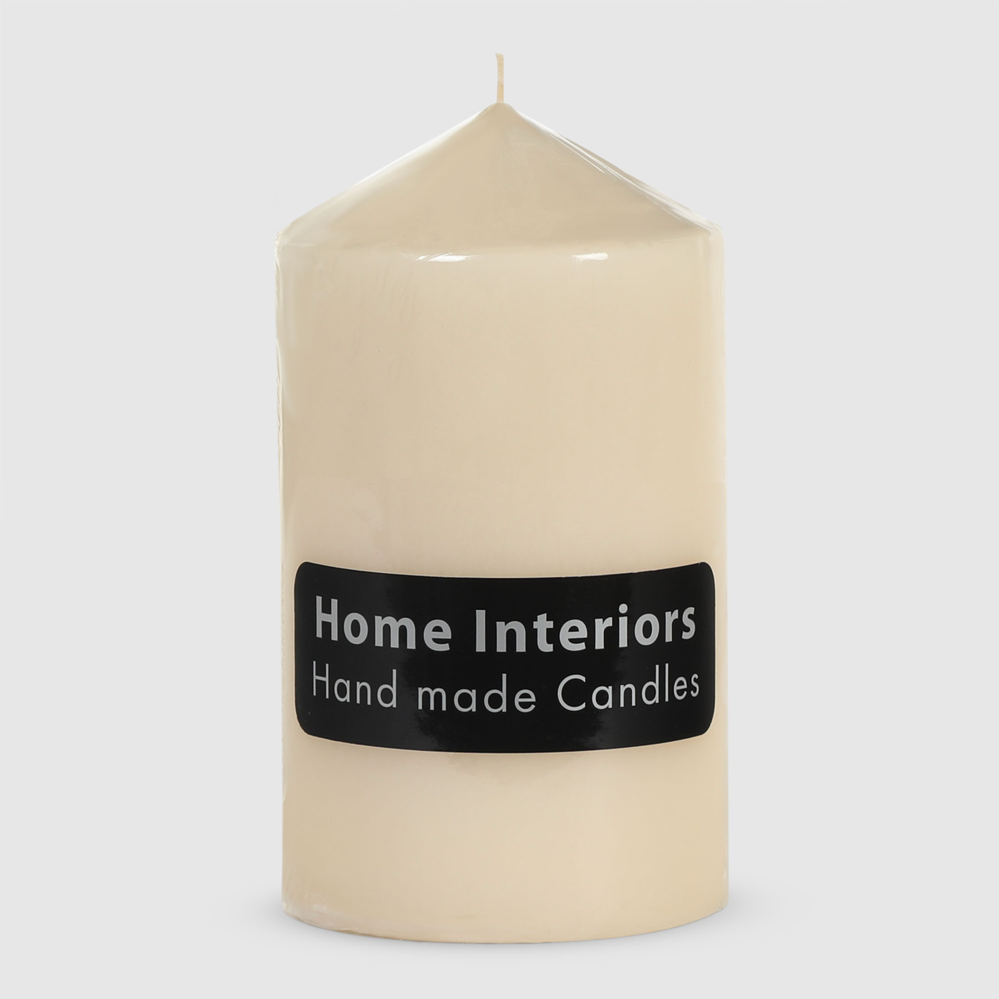 Свеча столбик Home Interiors бежевый 7х12 см
