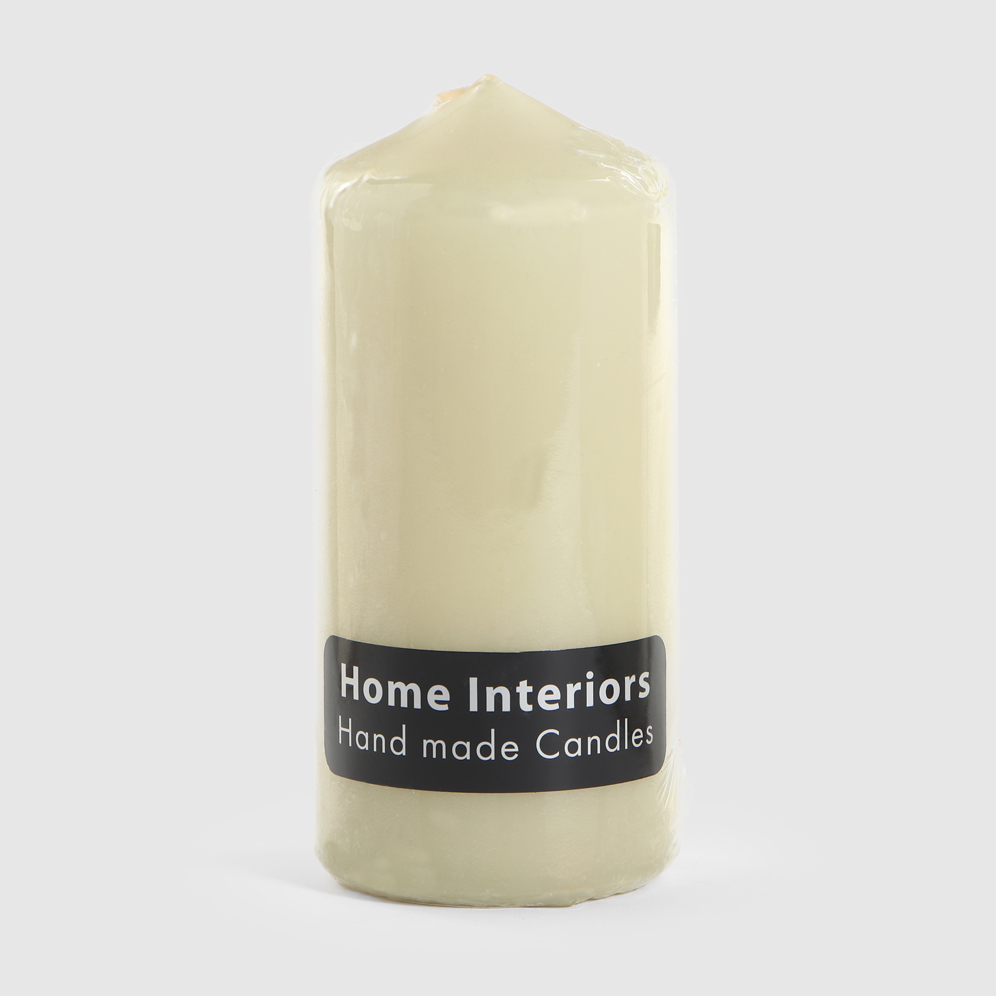 Свеча столбик Home Interiors светло-серый 7х15 см
