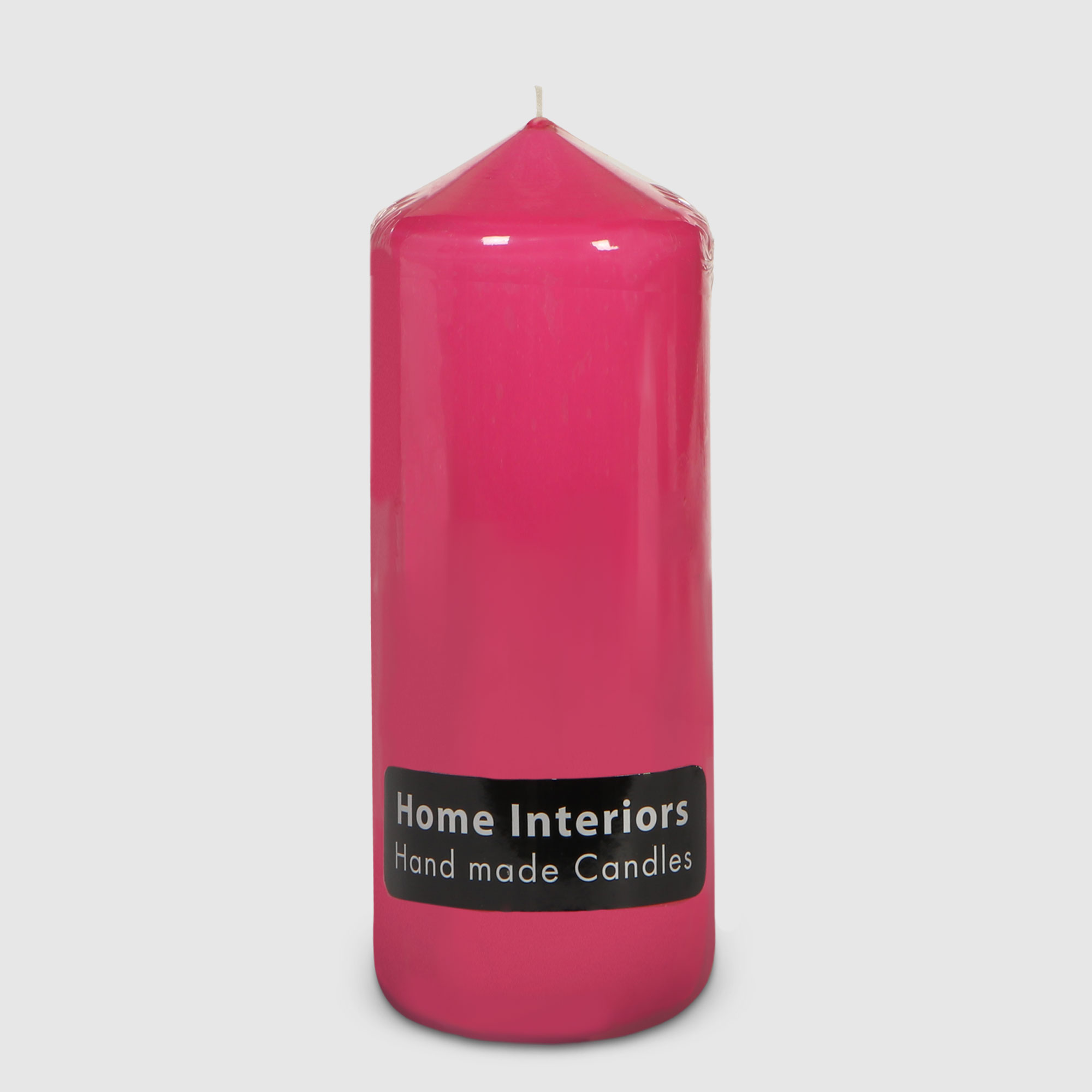 Свеча столбик Home Interiors розовый 7х18 см