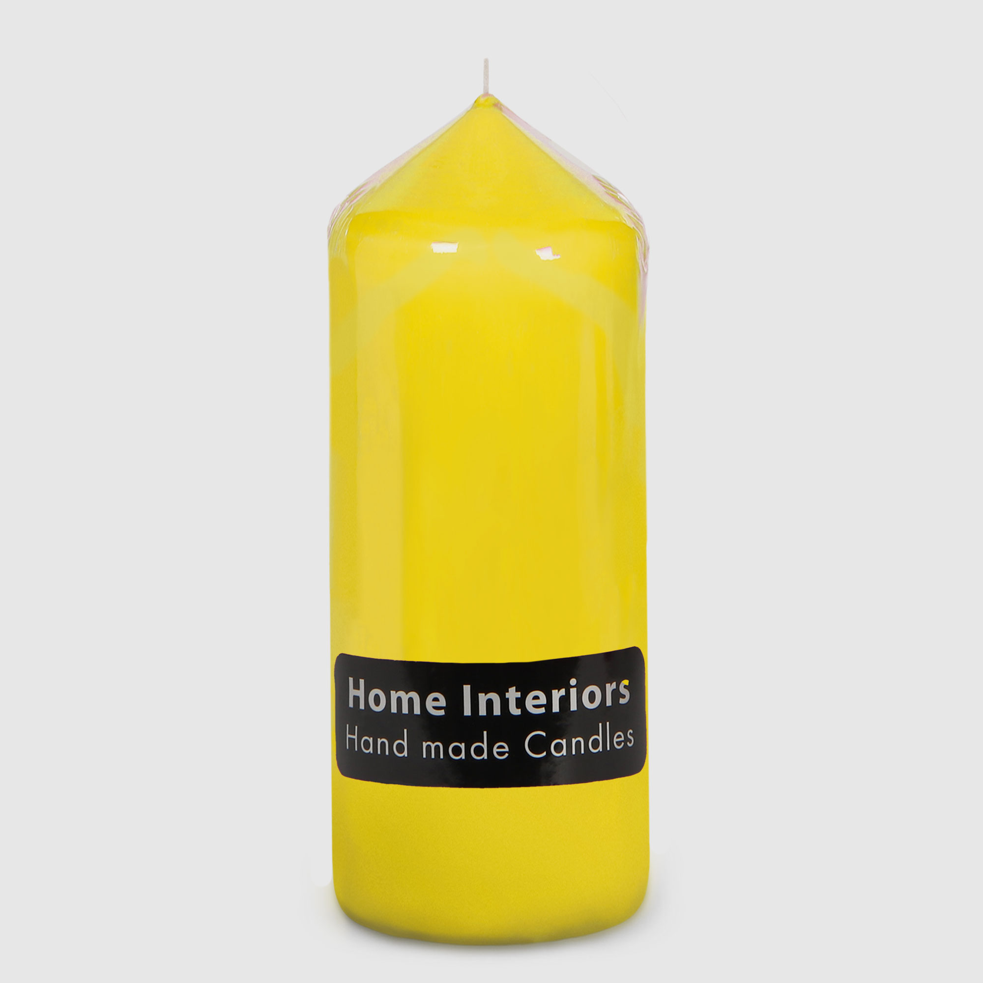 Свеча столбик Home Interiors желтый 7х18 см свеча столбик 7х18 см белый