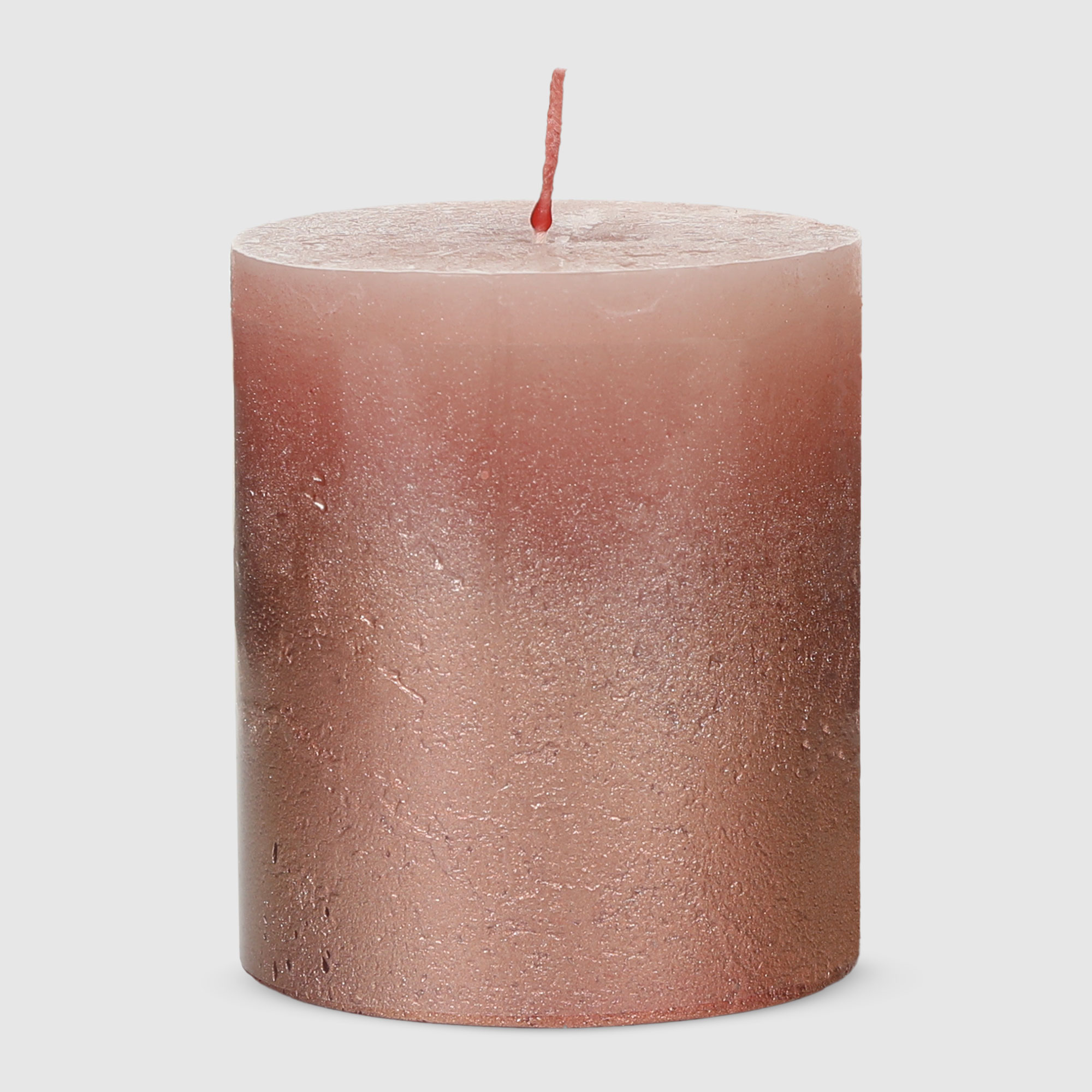 Свеча столбик рустик Home Interiors бордо+лак 7х8 см новогодняя свеча столбик