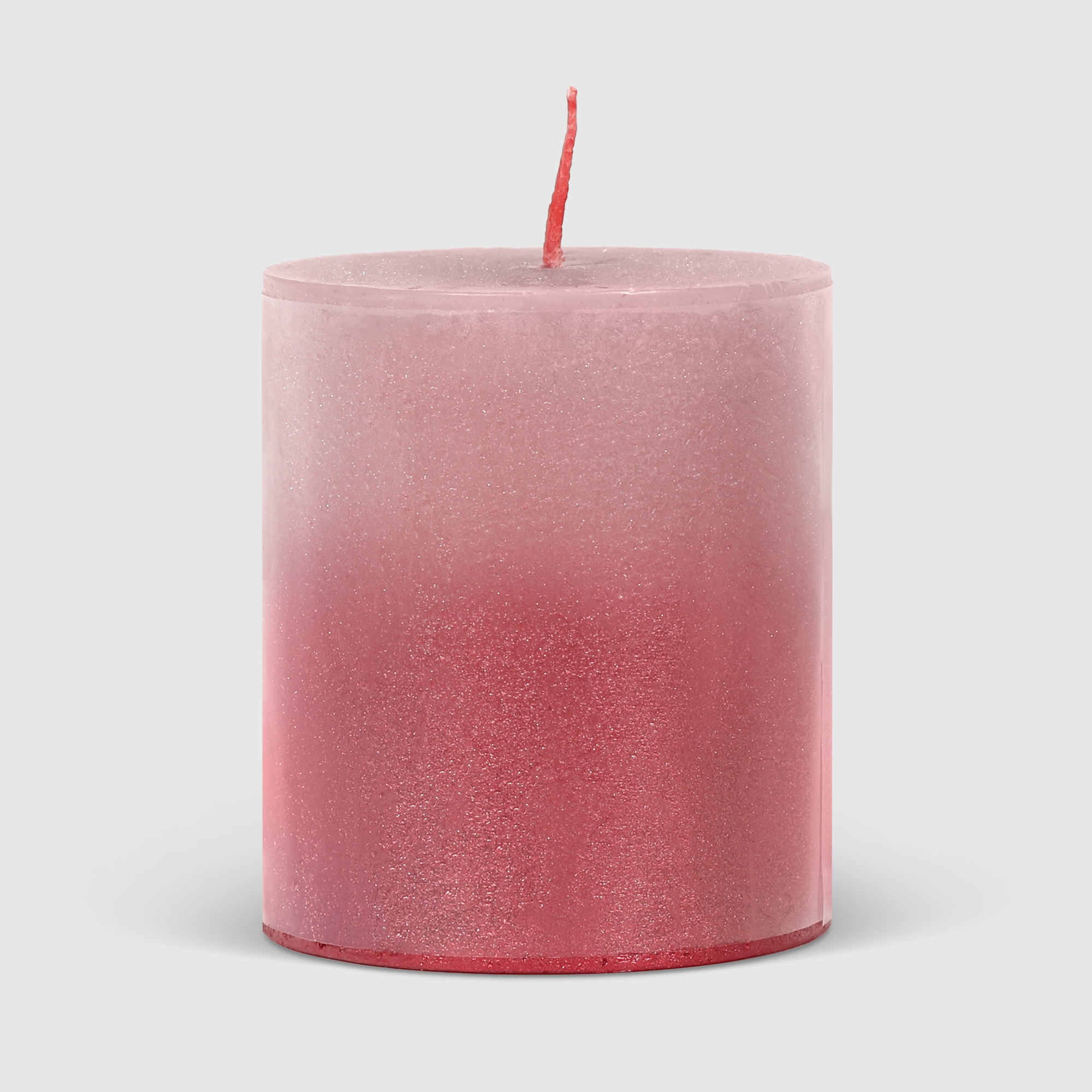 Свеча столбик рустик Home Interiors розовый+лак 7х8 см свеча интерьерная столбик