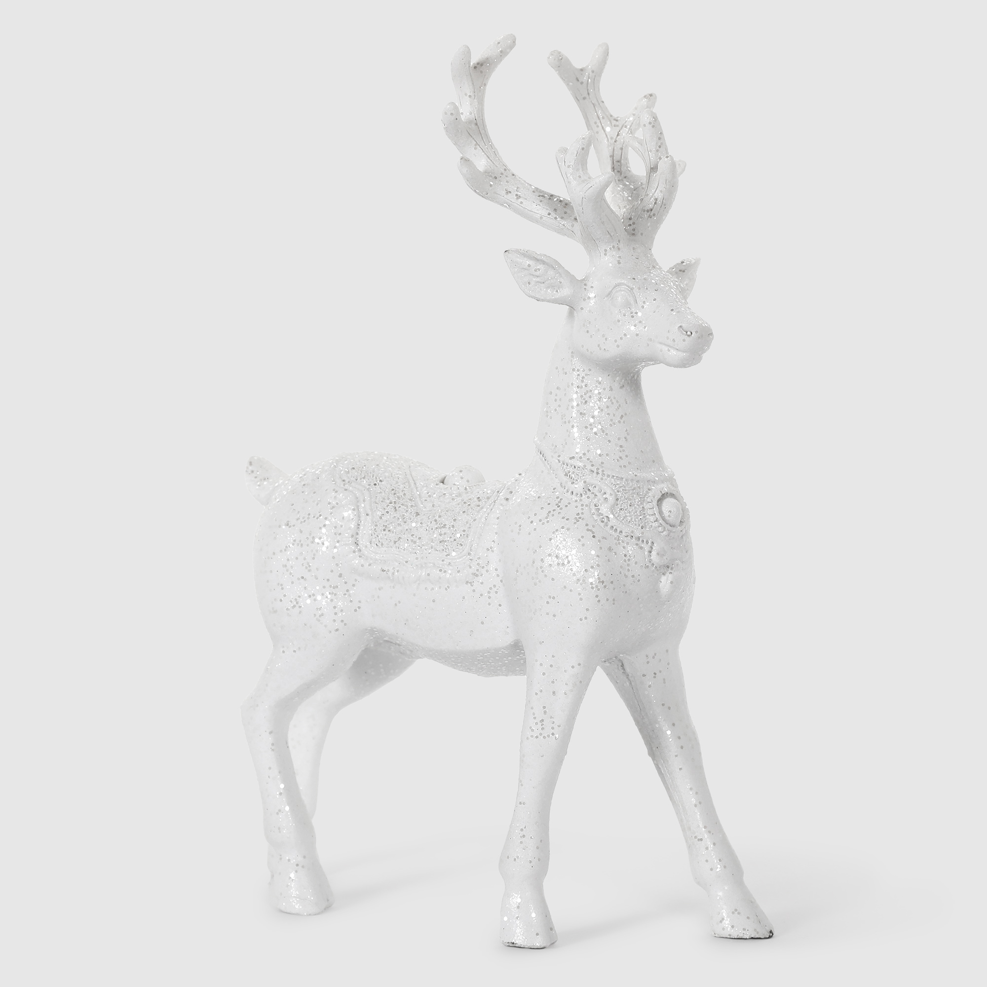 Фигурка Dekor pap олень белый 18,5x8x29 см фигура светящаяся декоративная dekor pap олень 23 5x16x48 см