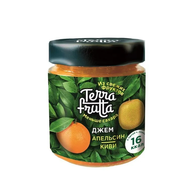 Джем апельсиновый Terra Frutta с киви 200 г джем мармеладный лакомства для здоровья апельсин с облепихой 130 г
