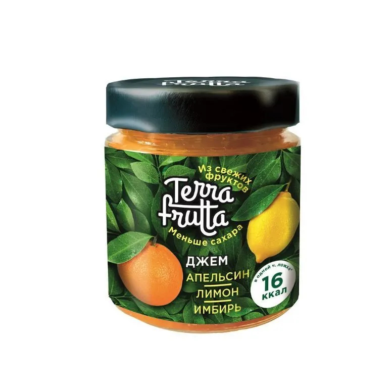 Джем апельсиновый Terra Frutta с лимоном и имбирем 200 г чай органический tipson ашваганда с имбирем и лимоном 25 пакетиков
