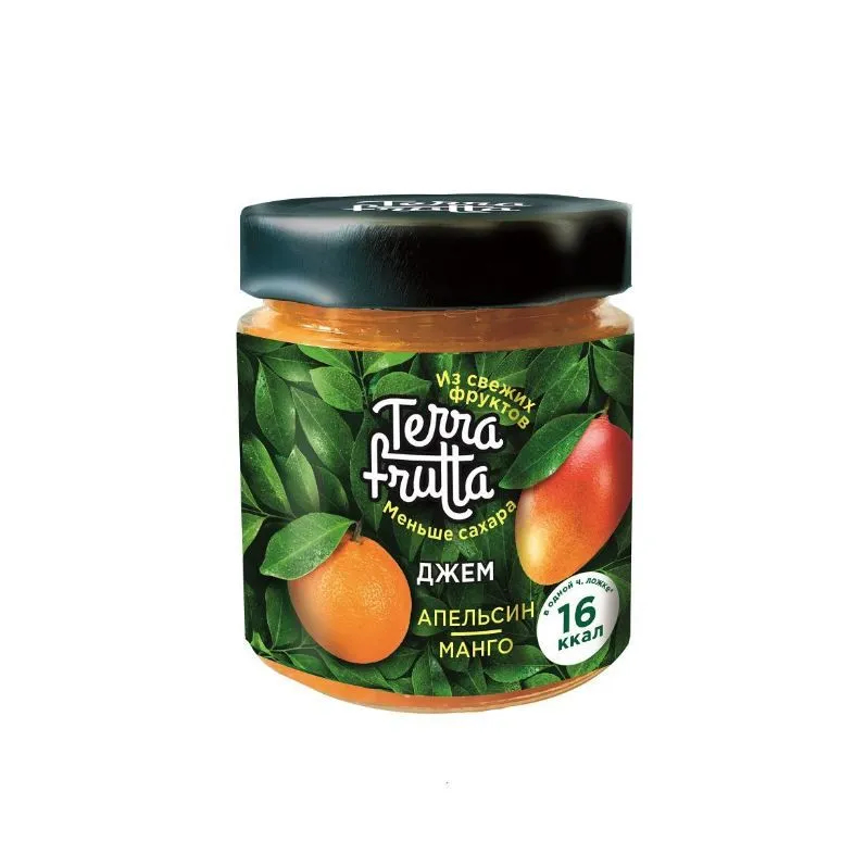Джем апельсиновый Terra Frutta с манго 200 г джем terra frutta апельсин киви 200 г