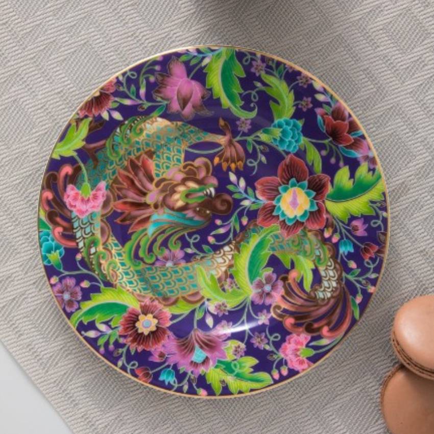 Набор тарелок десертных Mix&Match Home Волшебный Дракон фиолетовый 20,5 см 2 шт, цвет мультиколор - фото 2