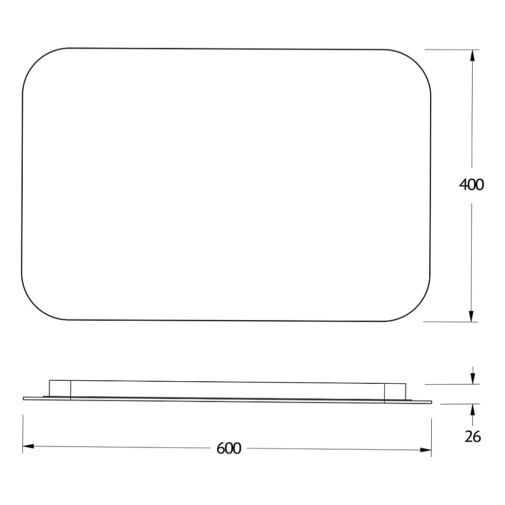 Зеркало Defesto Opti 60x40 17W с LED-подсветкой, ИК выключатель, нейтральный свет Вид№2