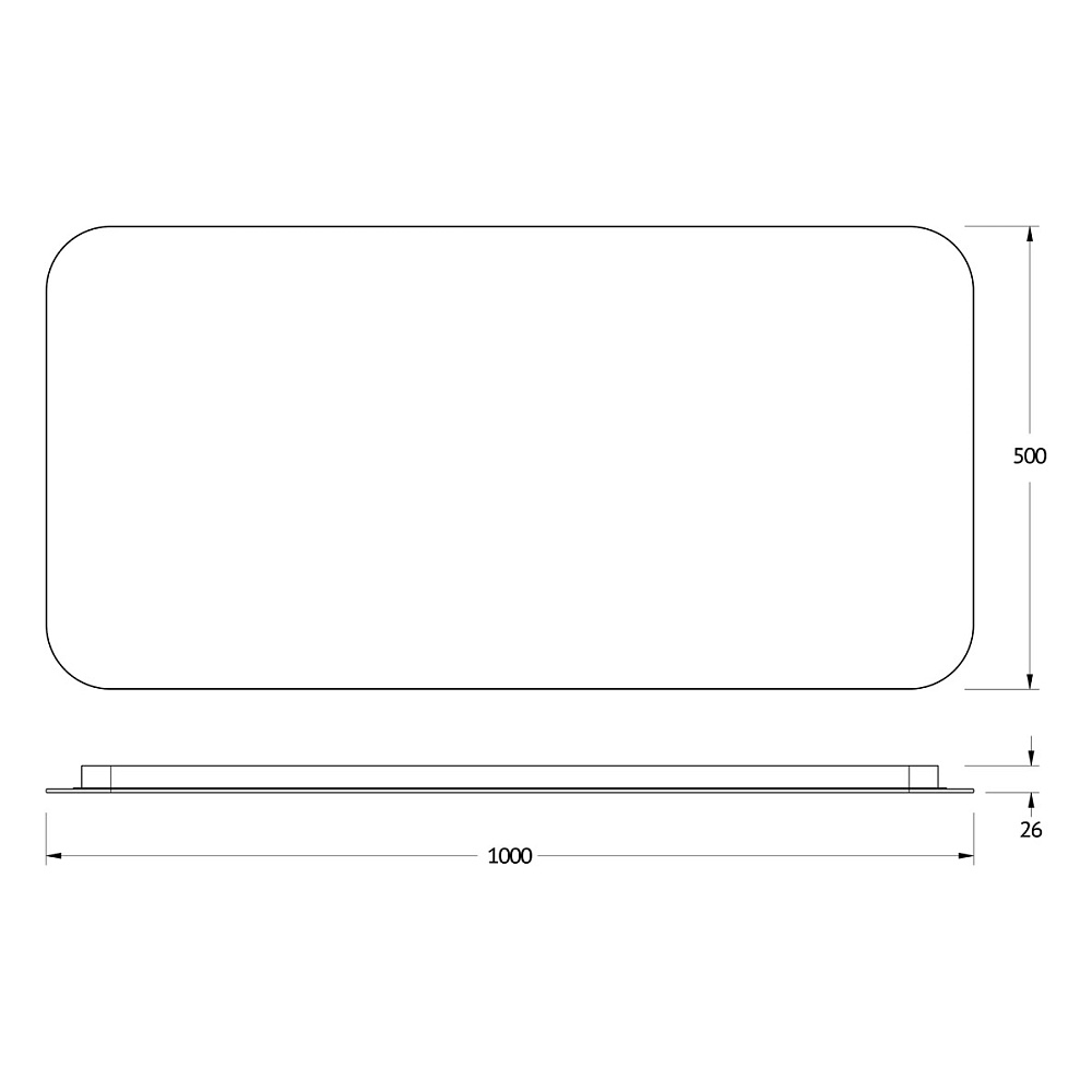 Зеркало Defesto Opti 100x50 28W с LED-подсветкой, ИК выключатель, нейтральный свет Вид№2