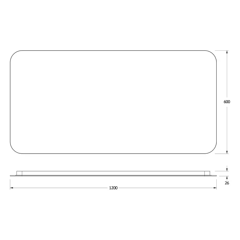 Зеркало Defesto Opti 120x60 34W с LED-подсветкой, ИК выключатель, нейтральный свет Вид№2