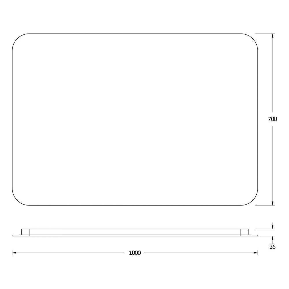 Зеркало Defesto Opti 100x70 32W с LED-подсветкой, ИК выключатель, нейтральный свет Вид№2