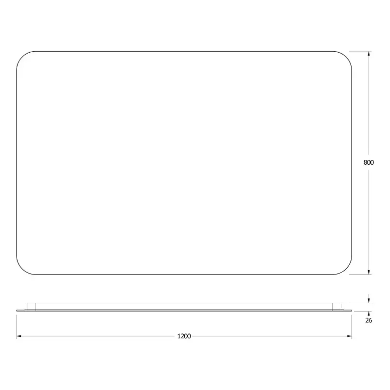 Зеркало Defesto Opti 120x80 38W с LED-подсветкой, ИК выключатель, теплый свет Вид№2