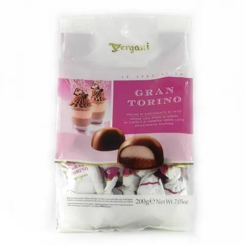 Конфеты Vergani молочный пралине кофе-сливки-ликер, 200 г конфеты пралине 5 4 шт 200 г