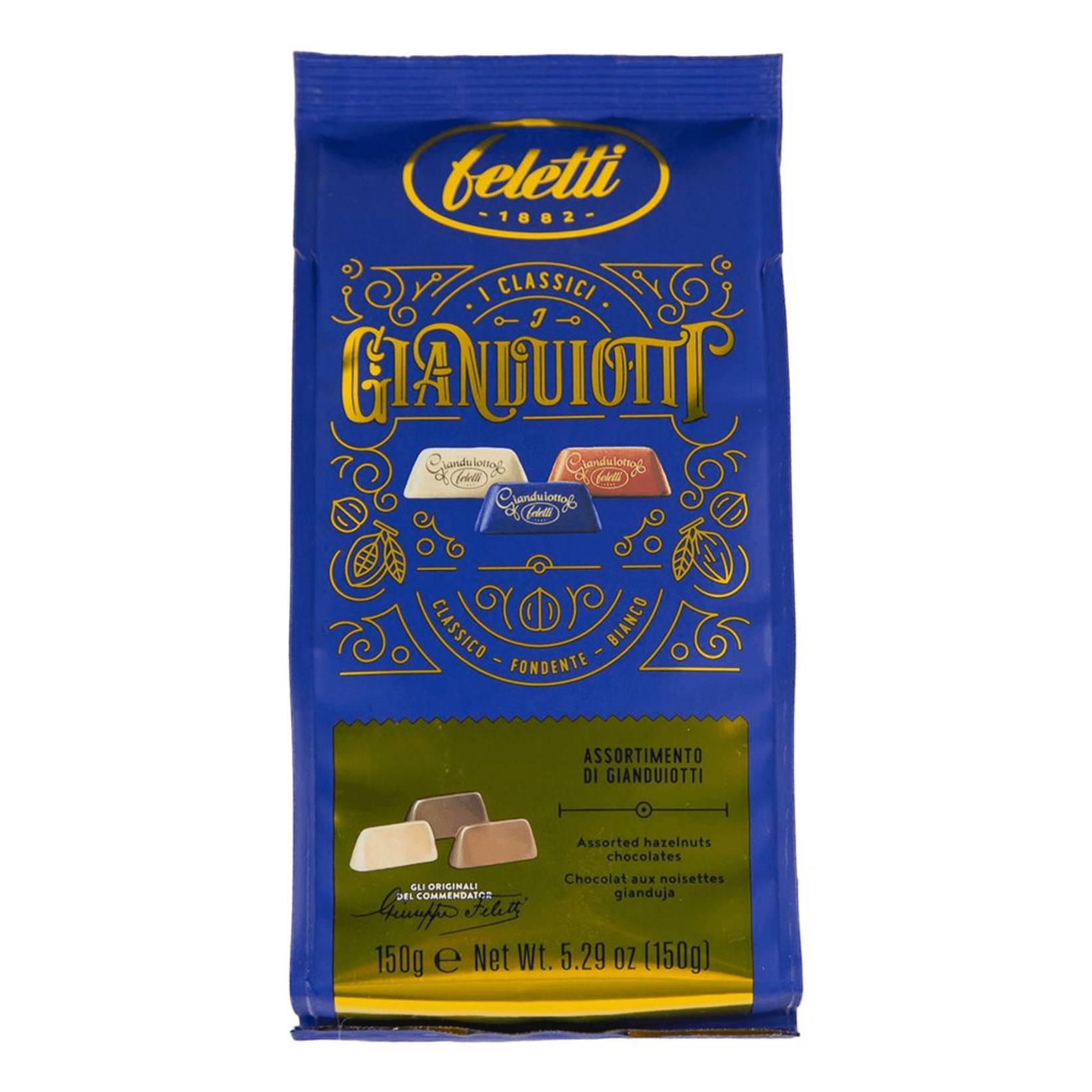 Конфеты шоколадное Feletti ассорти фундук, 150 г конфеты lindt lindor белый корнет 200 гр