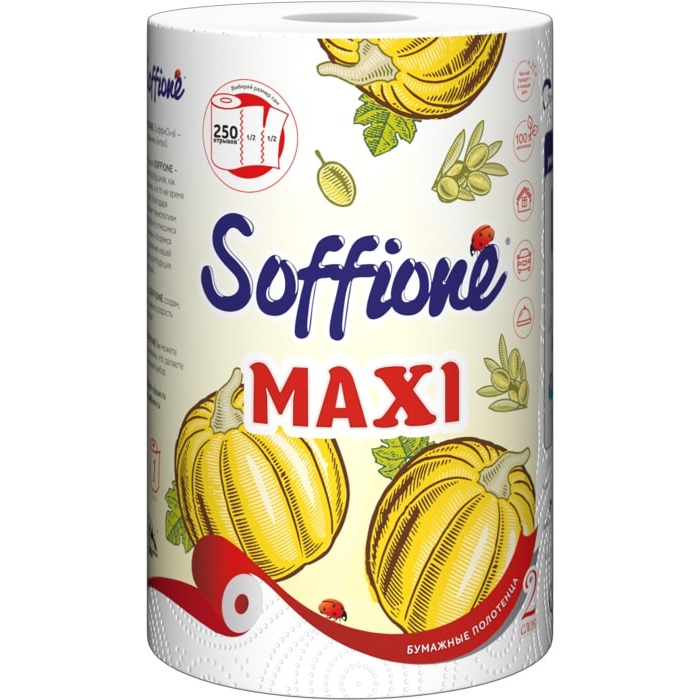 Полотенца бумажные Soffione MAXI 1 рулон бумажные полотенца dolce