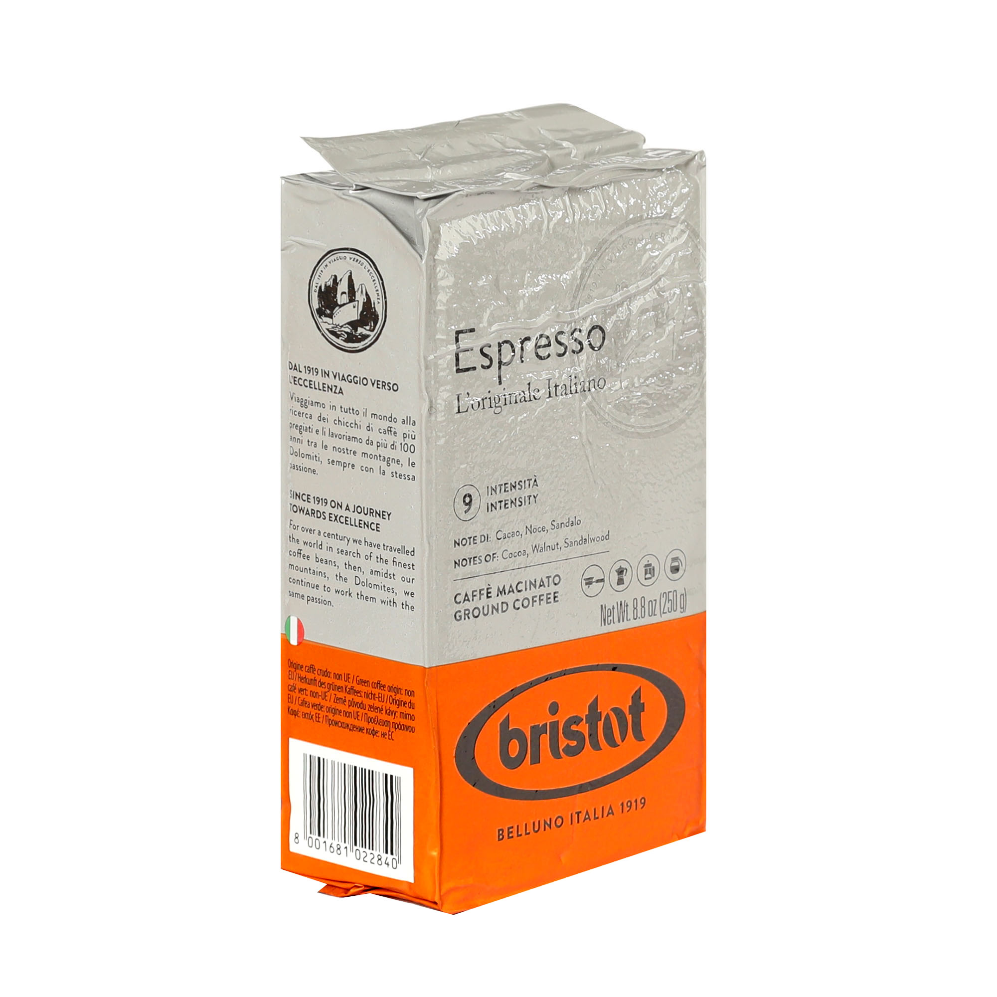 цена Кофе молотый Bristot Espresso 250 г