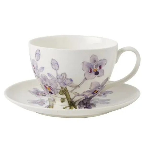пара чайная mercury tableware 240 мл Чайная пара Maxwell & Williams орхидея лиловая 240 мл