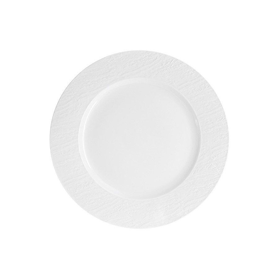 Тарелка обеденная Home and Style Rock 27 см, цвет белый - фото 1