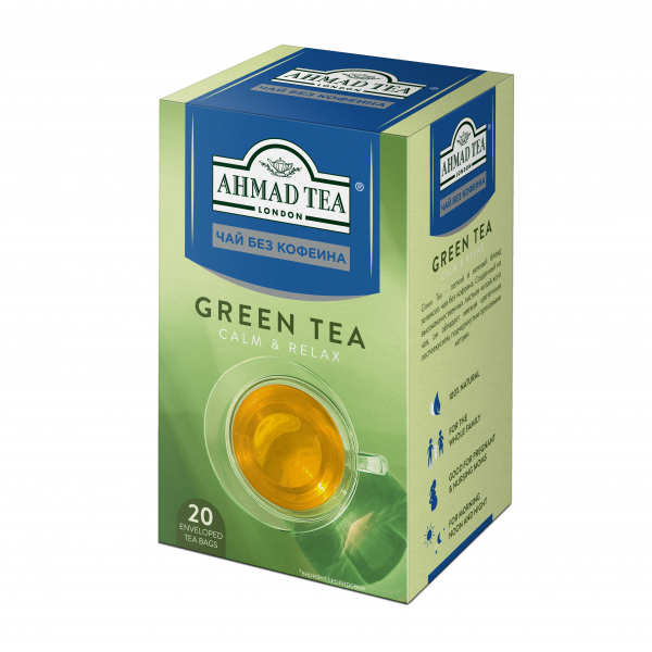 Чай зеленый Ahmad Tea без кофеина 20x1,5 г чай ahmad evening tea decaffeinated черный без кофеина 25 пакетиков
