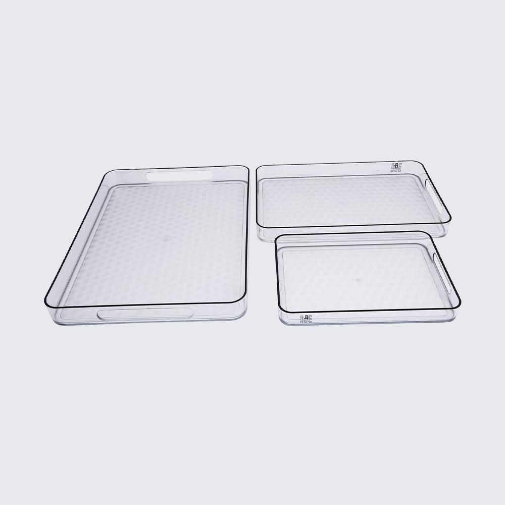 фото Набор подносов jaypee kitchen prisma прозрачный 3 предмета