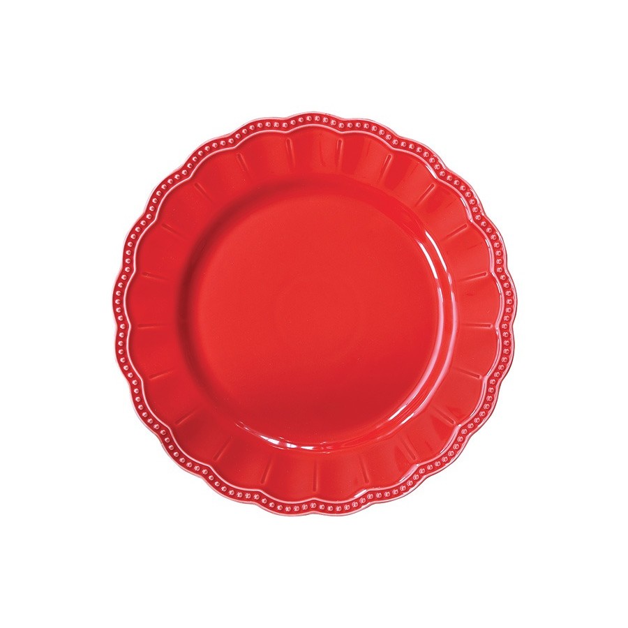 Тарелка обеденная Easy life Elite красная 26 см тарелка суповая easy life drops морcкая волна 20 см