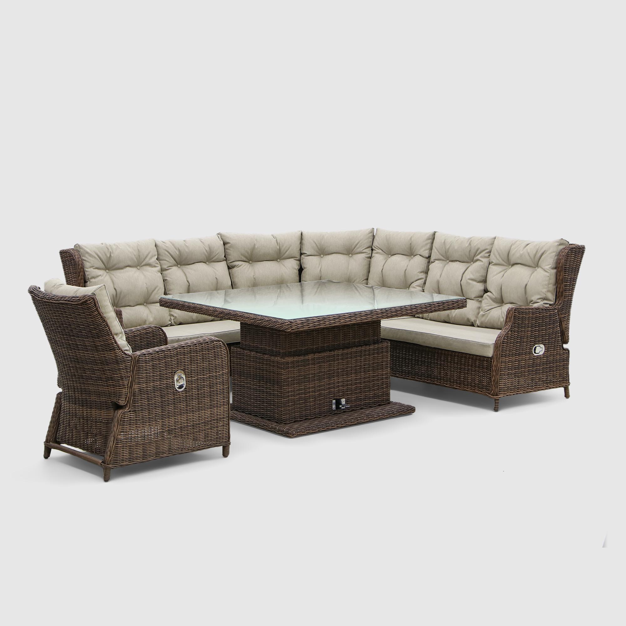 Комплект мебели Yuhang угловой модульный 5 предметов, цвет коричневый, размер 215х215х98