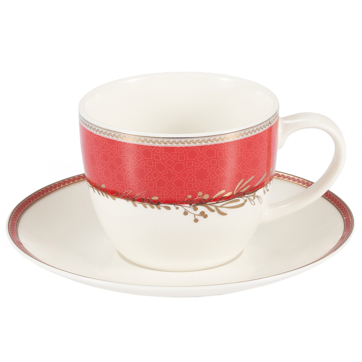 Чайная пара Gipfel Charlotte 200 мл чайная пара gipfel christmas фарфор белый с красным чашка 250 мл блюдце 14 см