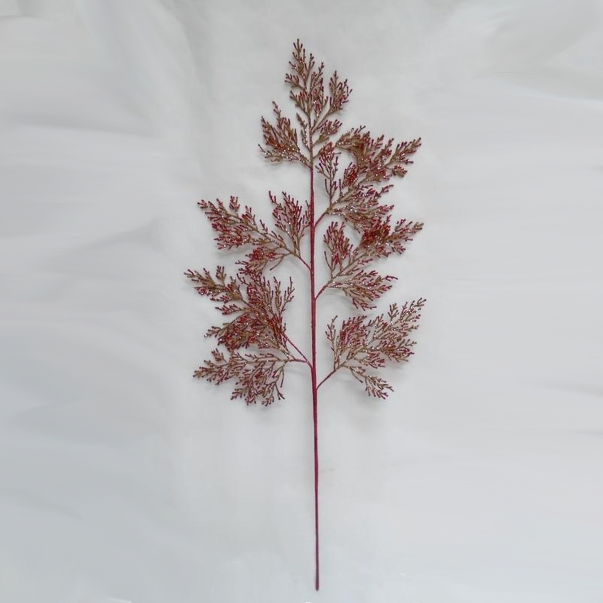 Веточка ChristmasDeluxe листья красно-коричневые 84 см