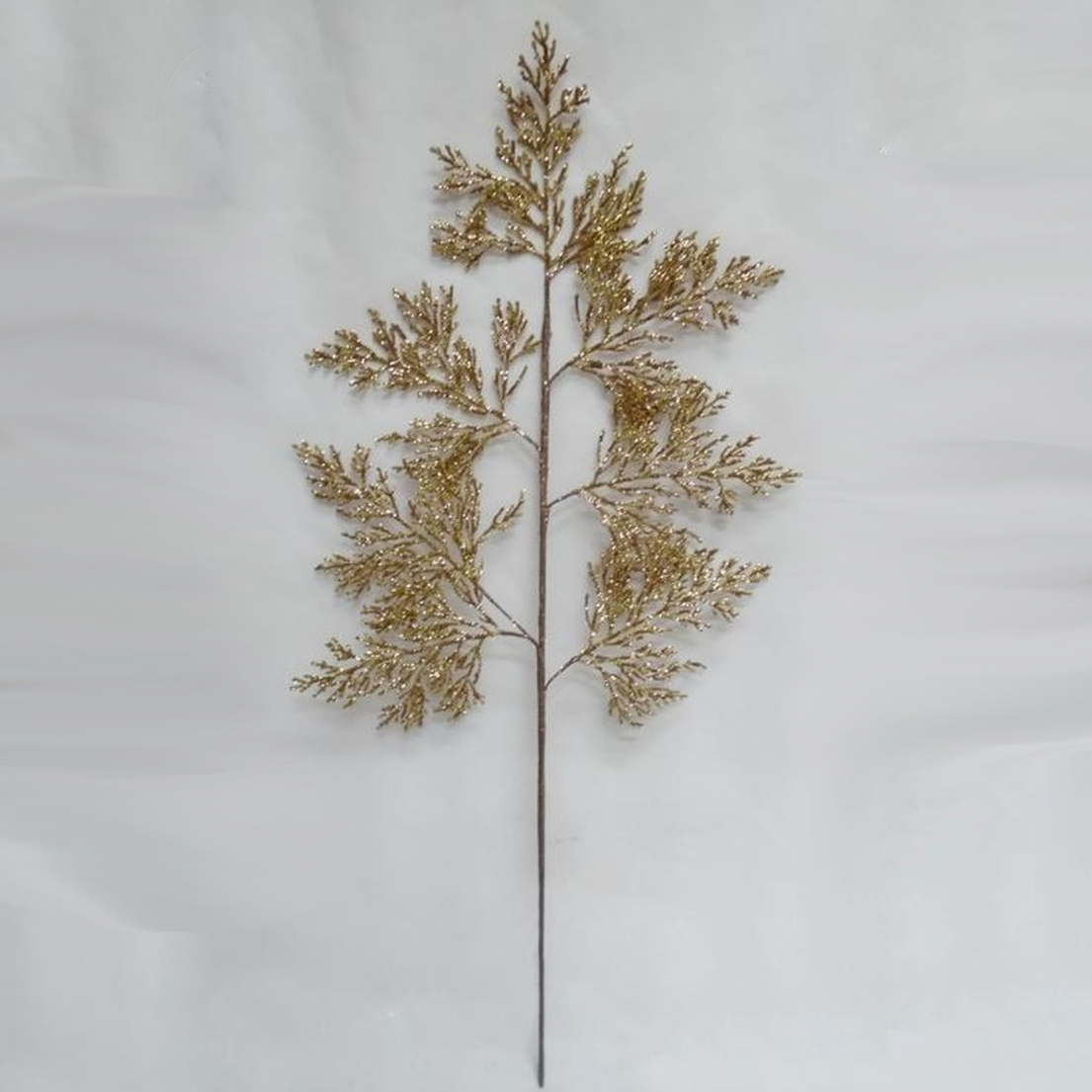 Веточка ChristmasDeluxe блестящ листья коричневая 84 см растение искусственное dekor pap с ами 12x12x28 см