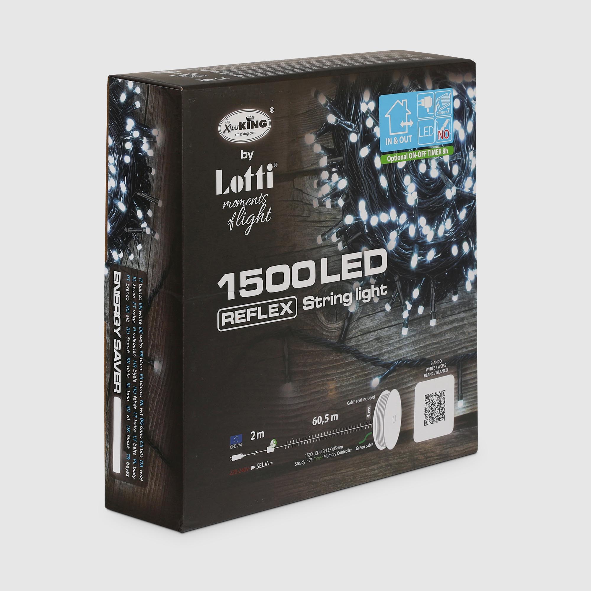 фото Гирлянда уличная lotti 1500 led белый 2+60,5 м