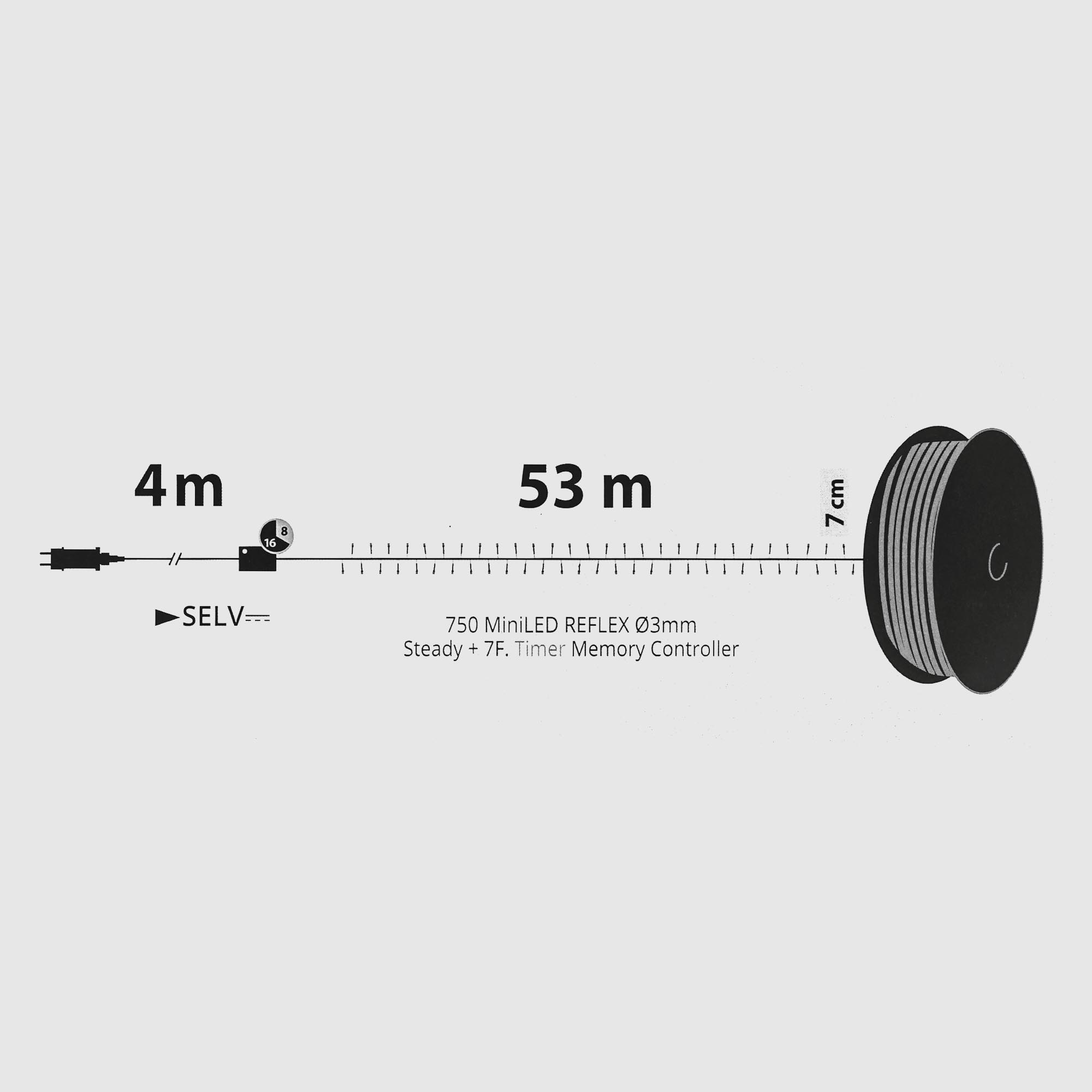 фото Гирлянда уличная lotti tlg 750 miniled белая