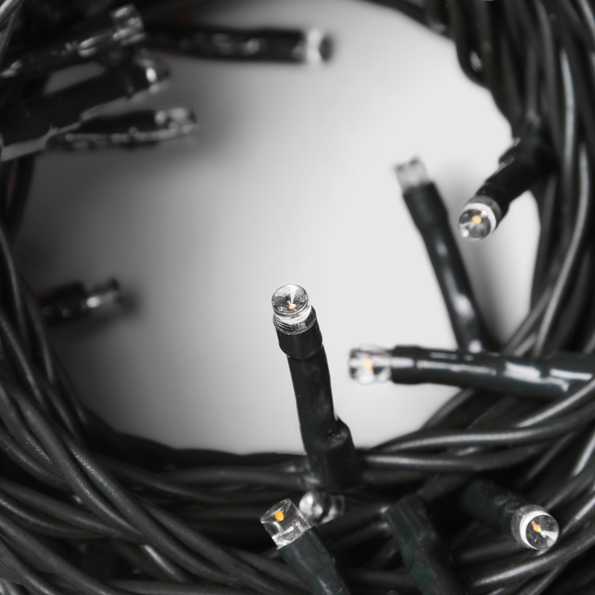 Гирлянда уличная Lotti NTL Minicluster 2000 leds холодный белый 4+40,5 м со стартовым шнуром, цвет черный - фото 7