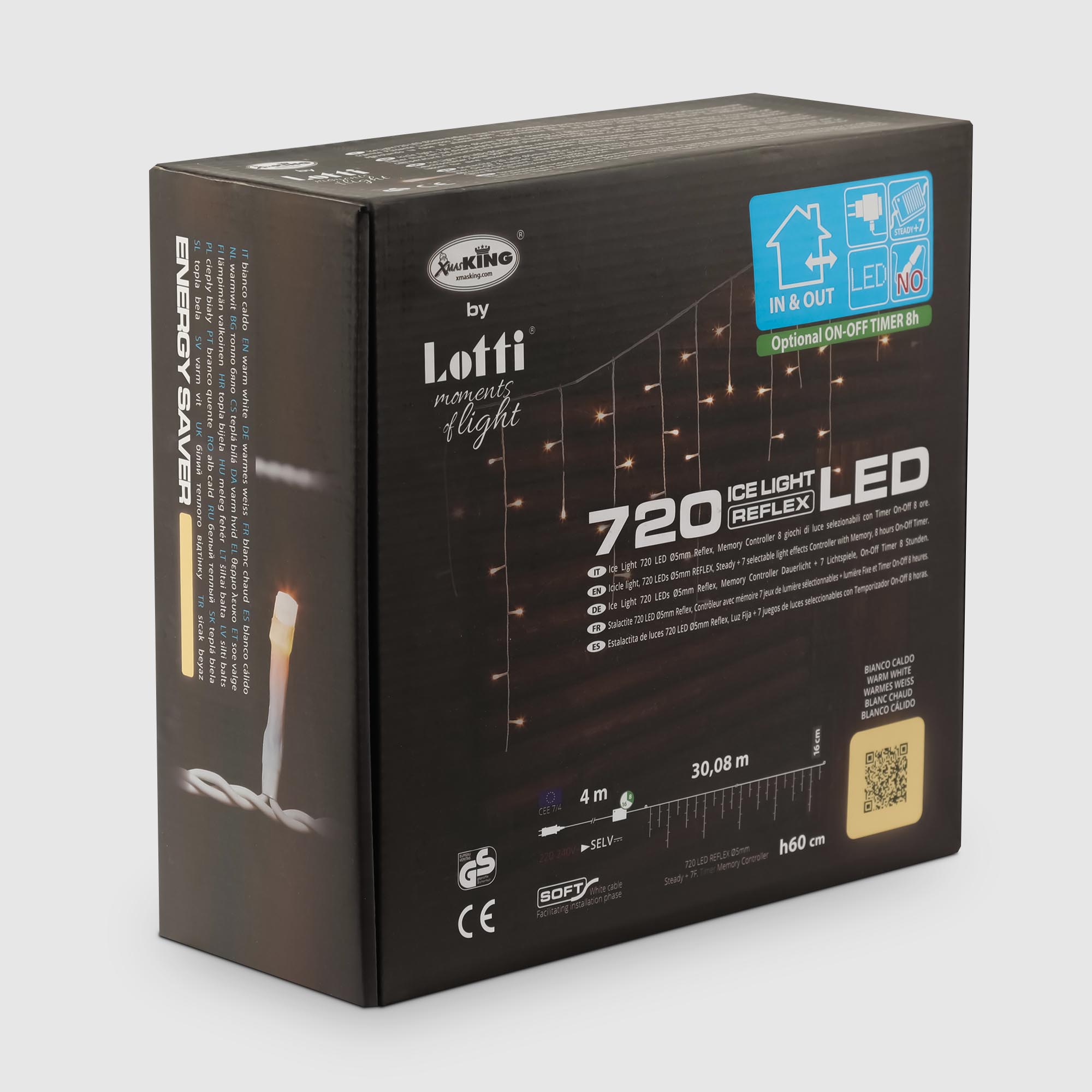 фото Гирлянда уличная lotti бахрома 720 led теплый белый 30,08+4 м со стартовым шнуром