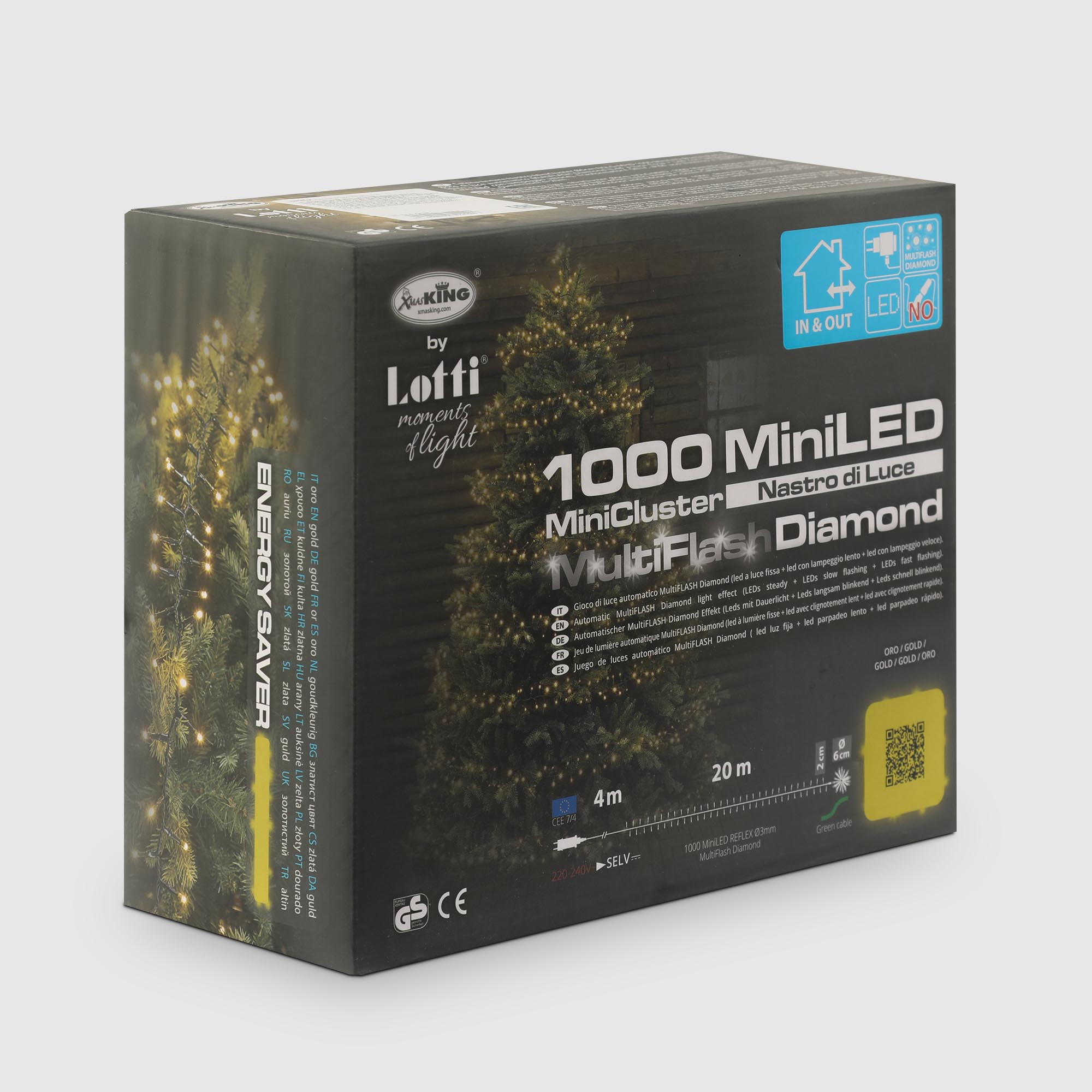 фото Гирлянда lotti nslg-mhd minicluster 1000 miniled белый 4+20 м со стартовым шнуром