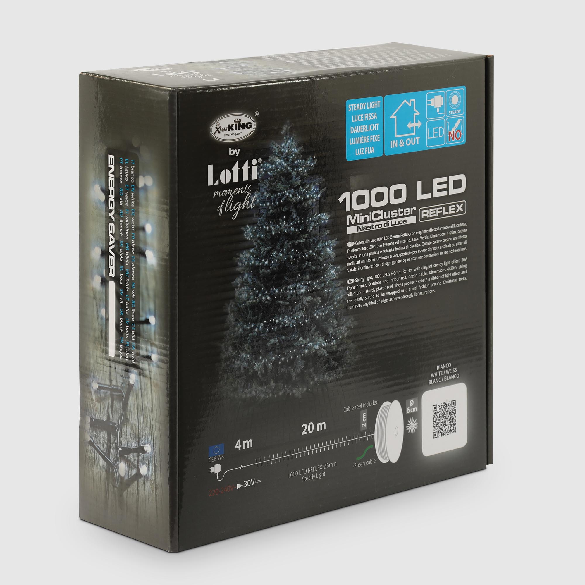 фото Гирлянда уличная lotti nsl minicluster 1000 led 4+20 м со стартовым шнуром