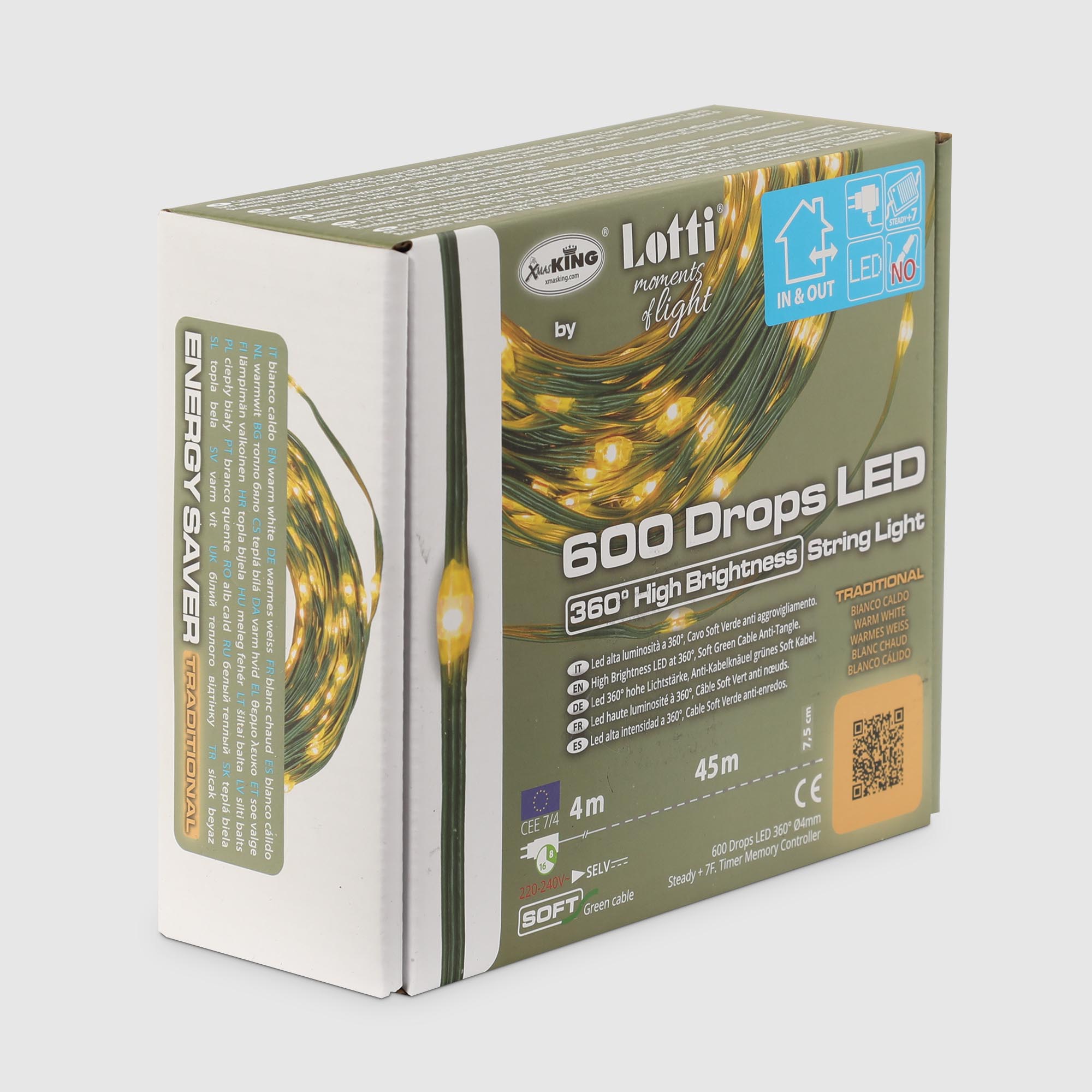 фото Гирлянда lotti mtl 600 leds теплый белый 4+45 м со стартовым шнуром