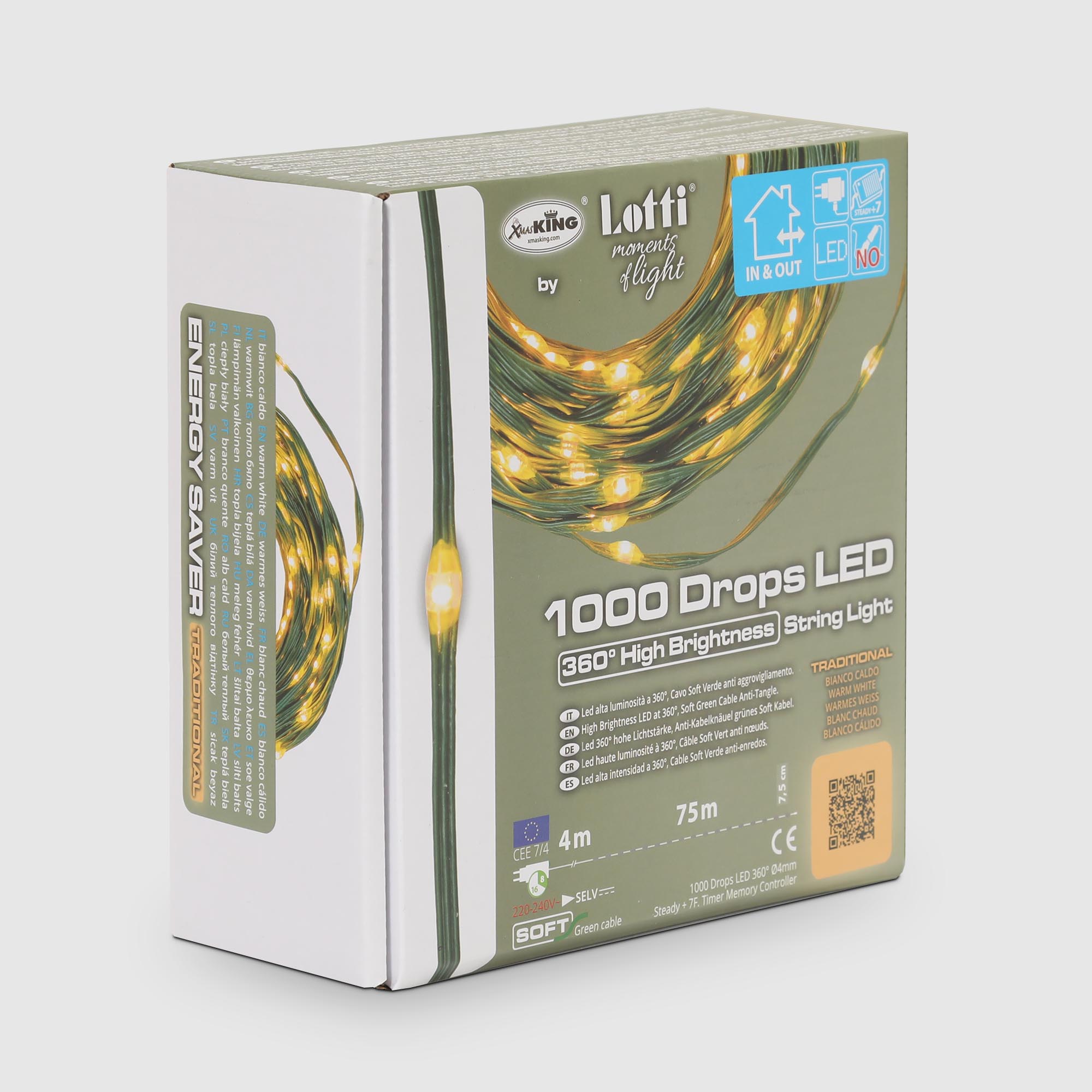 фото Гирлянда lotti mtl 1000 leds теплый белый 4+75 м со стартовым шнуром