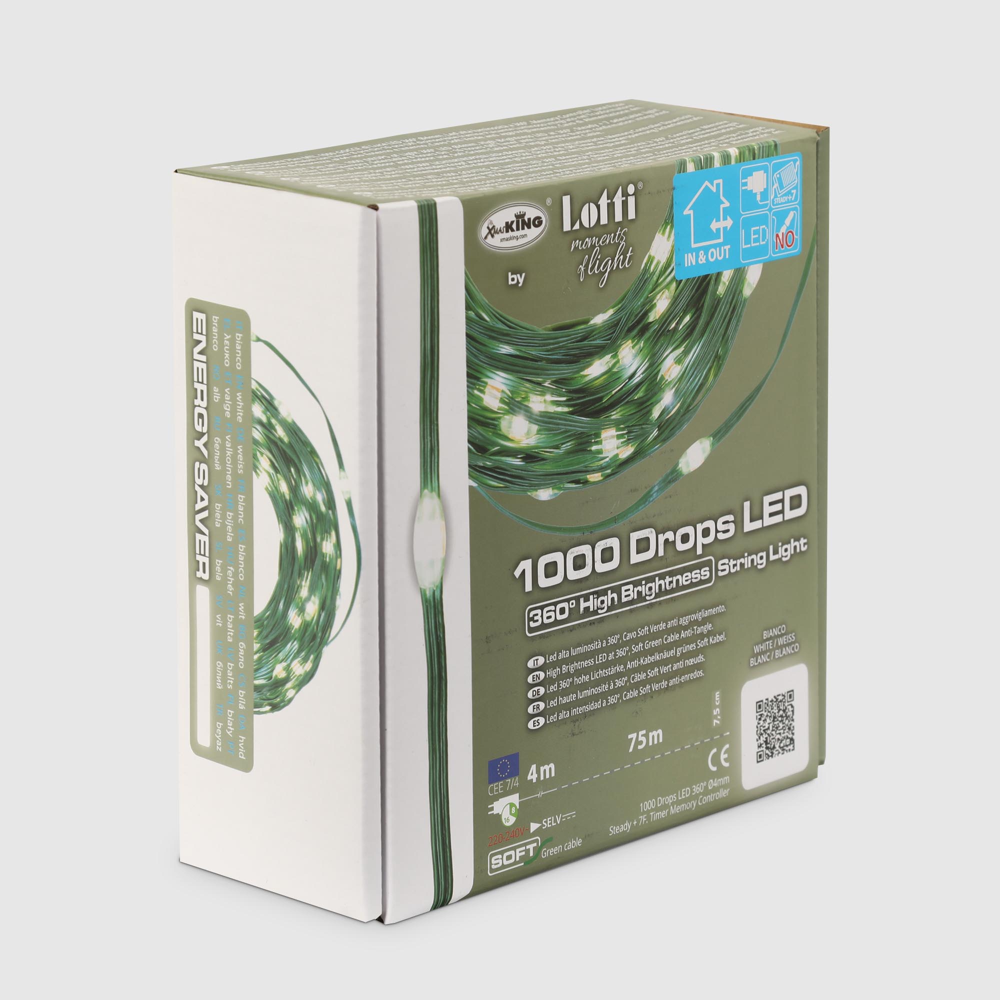 фото Гирлянда lotti mtl 1000 leds холодный белый 4+75 м со стартовым шнуром