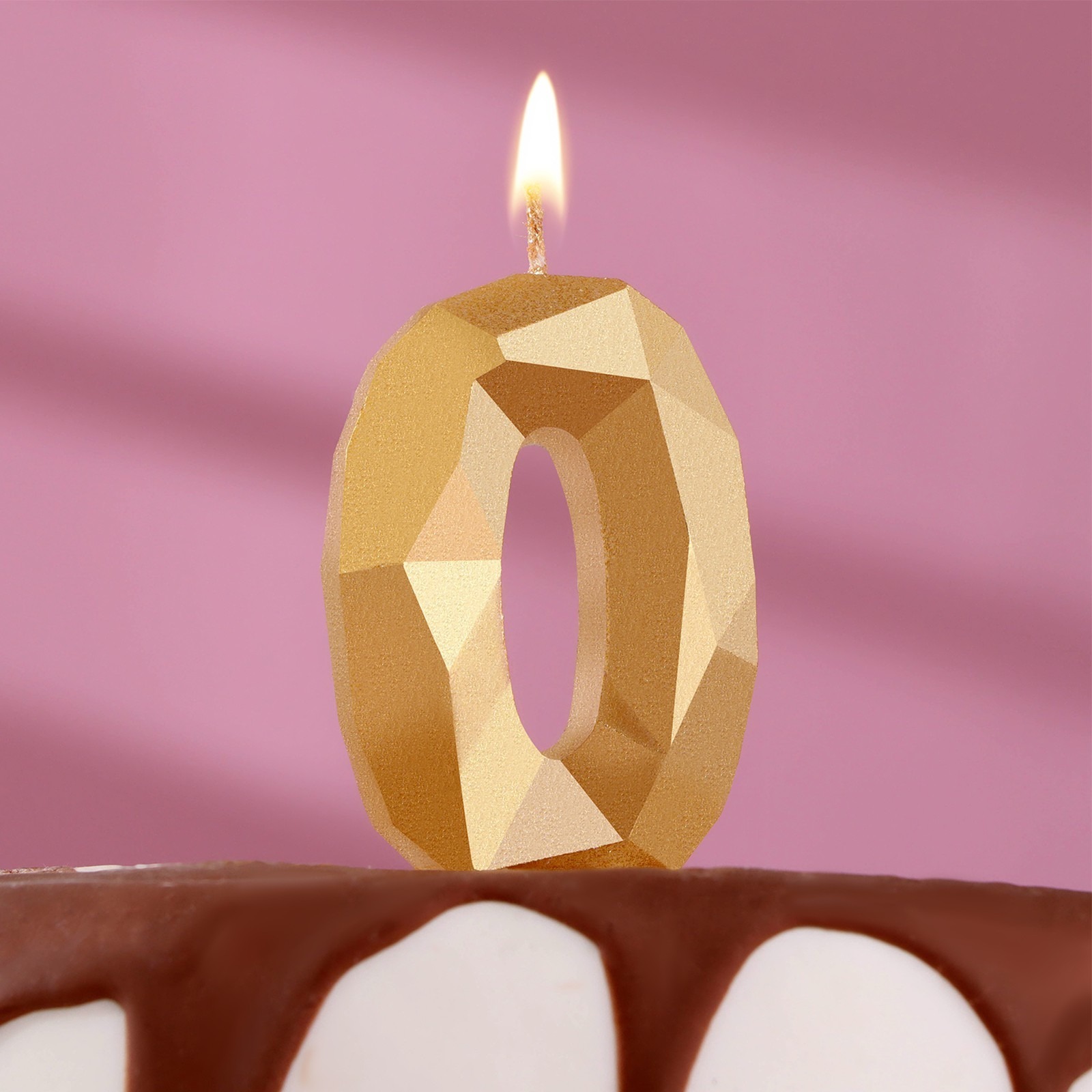 Свеча в торт Страна Карнавалия Алмаз цифра 0 топпер в торт