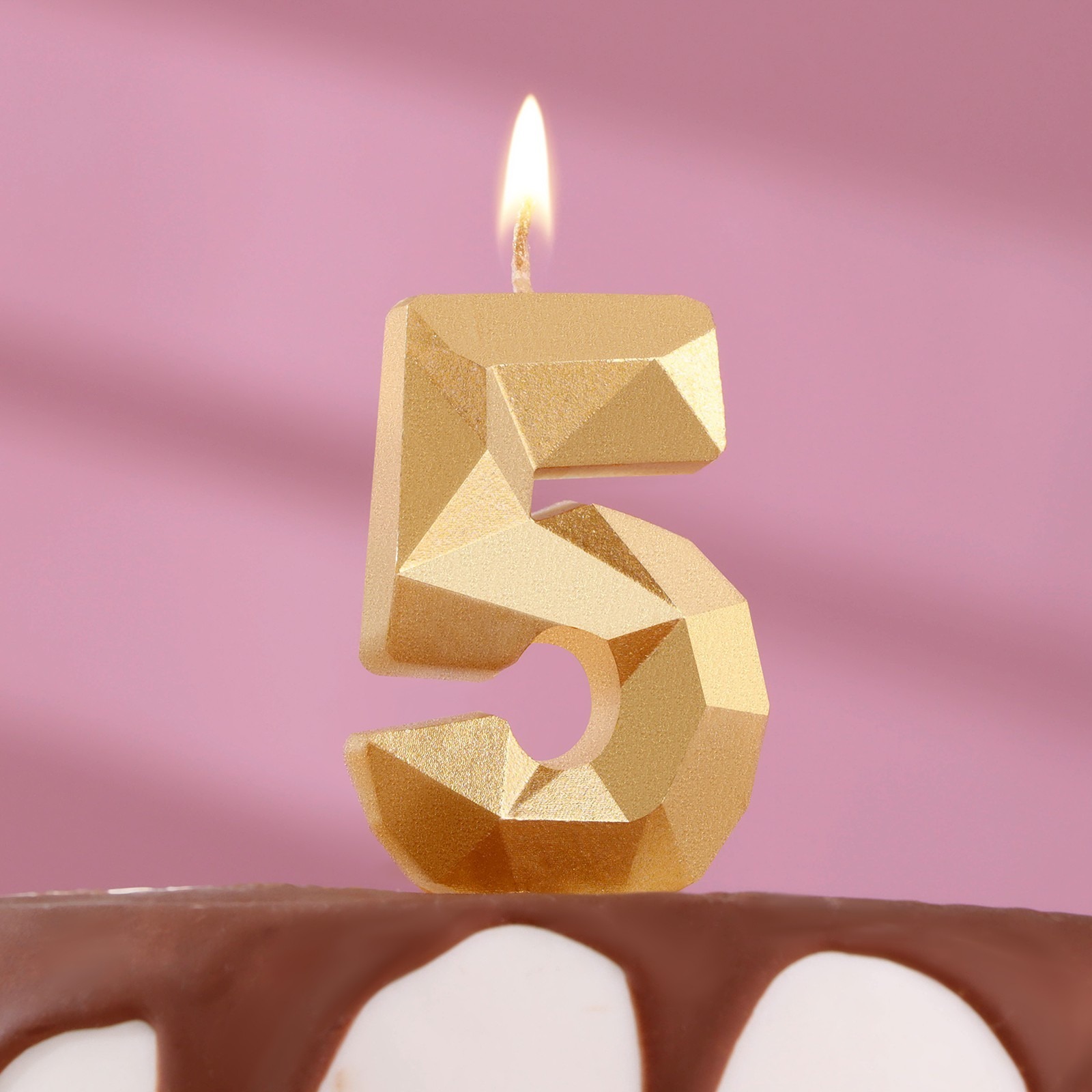 Свеча в торт Страна Карнавалия Алмаз цифра 5 свеча в торт цифра с ным нанесением 9
