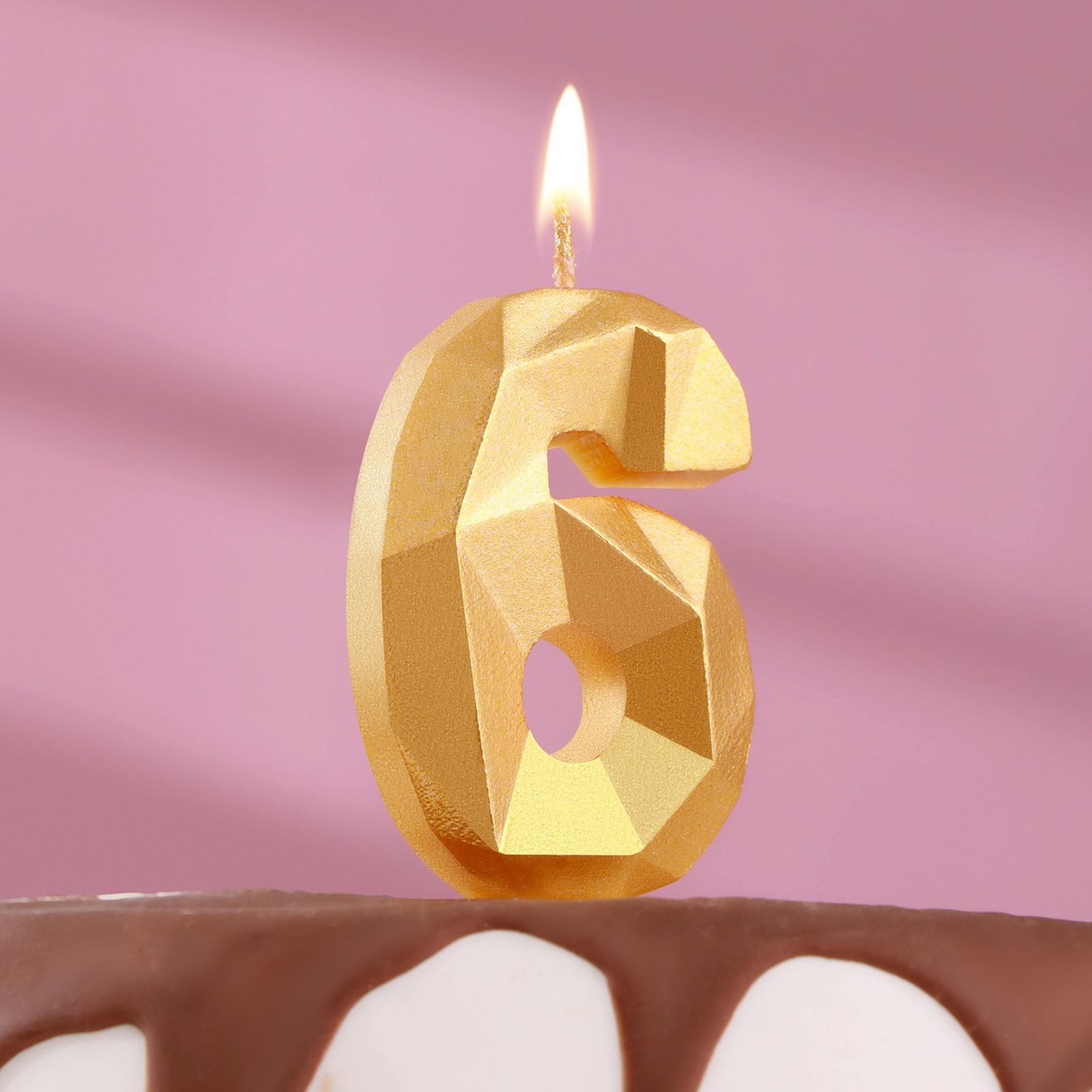 Свеча в торт Страна Карнавалия Алмаз цифра 6 свеча ок в торт музыкальная желтая
