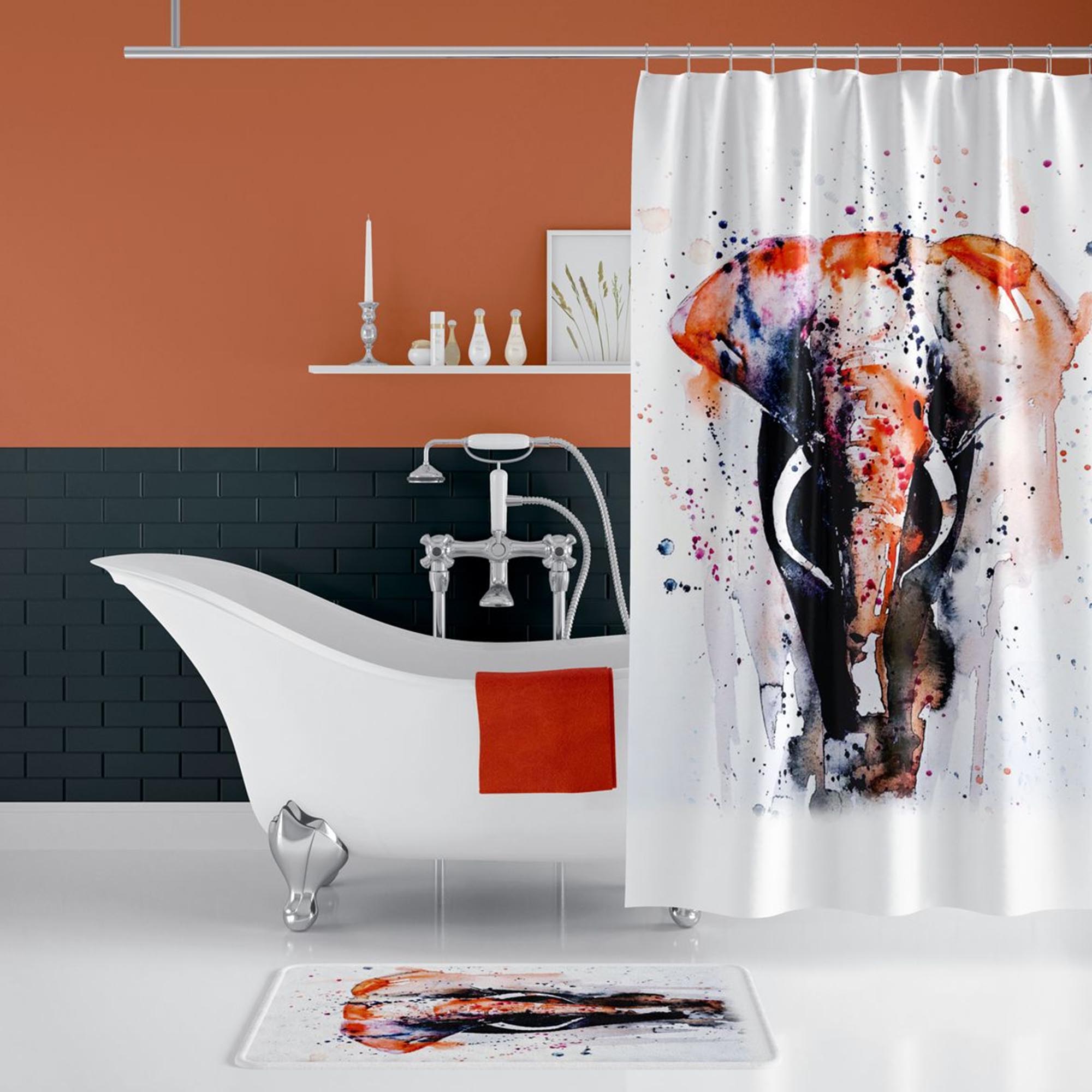 Занавеска для ванны Retro textil Tropikhome elephant