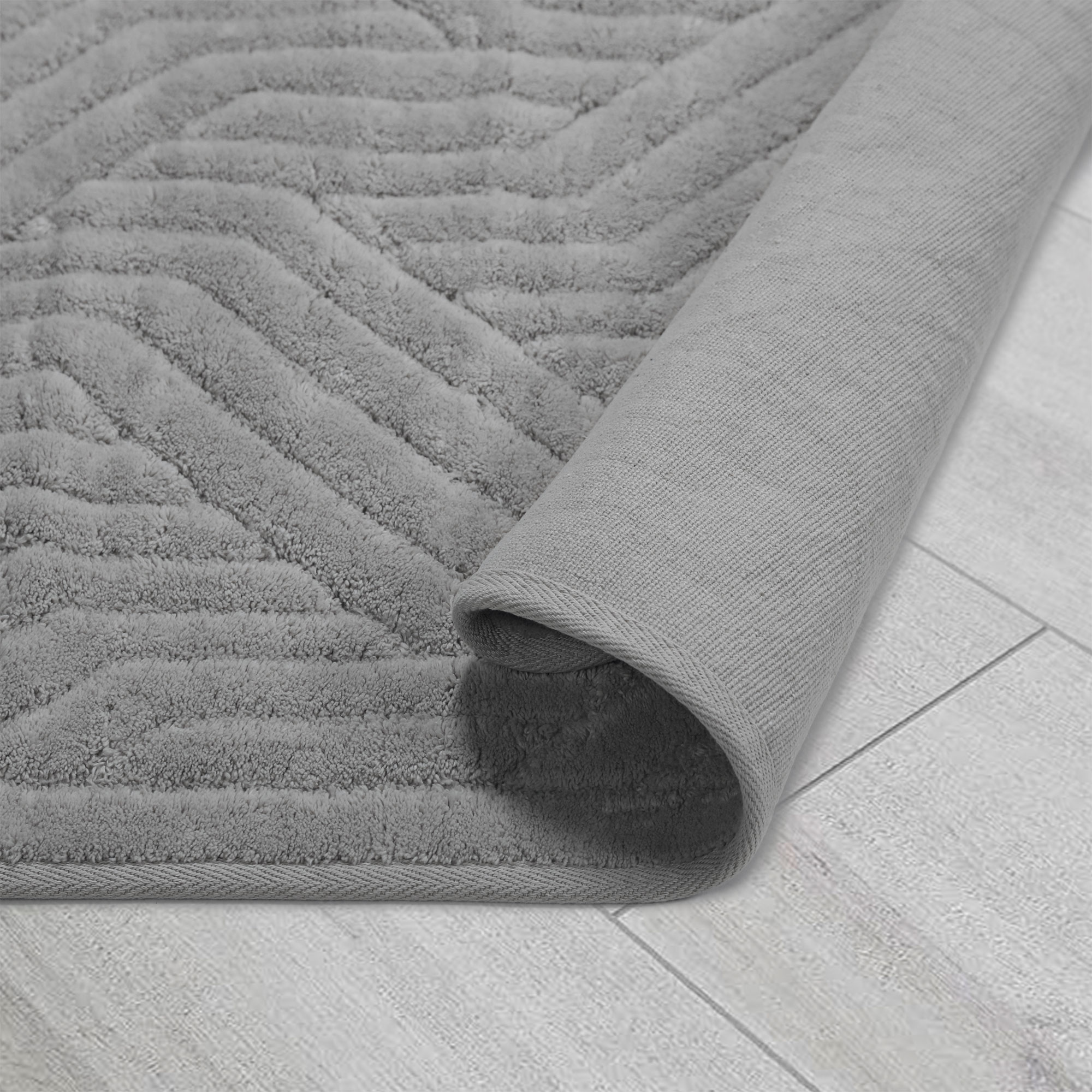 Набор ковриков для ванны Retro textil Braid серый 2 шт - фото 7