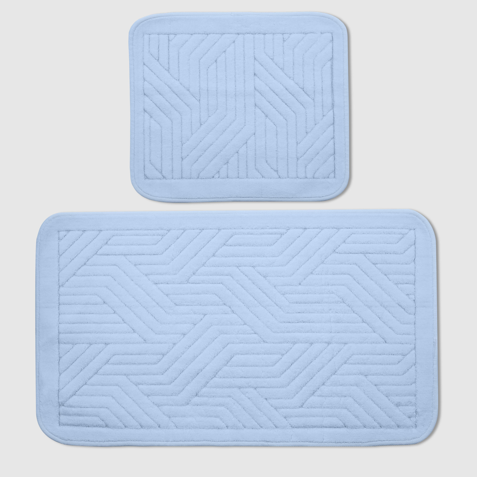 Набор ковриков для ванны Retro textil Braid голубой 2 шт набор для бережной стирки и глажки brezo