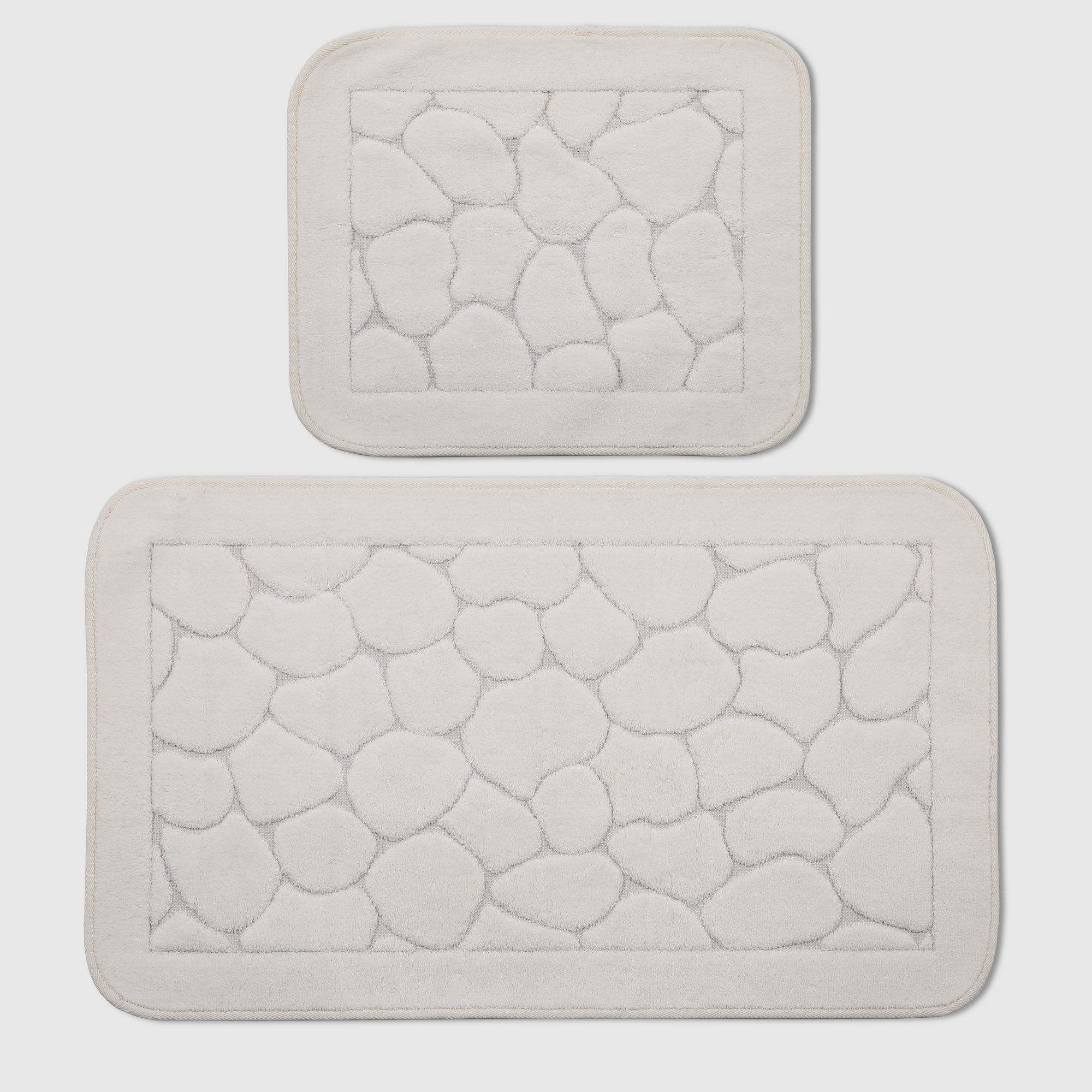 Набор ковриков для ванны Retro textil Stone кремовый 2 шт circa mineral dalmatian stone набор для ароматерапии