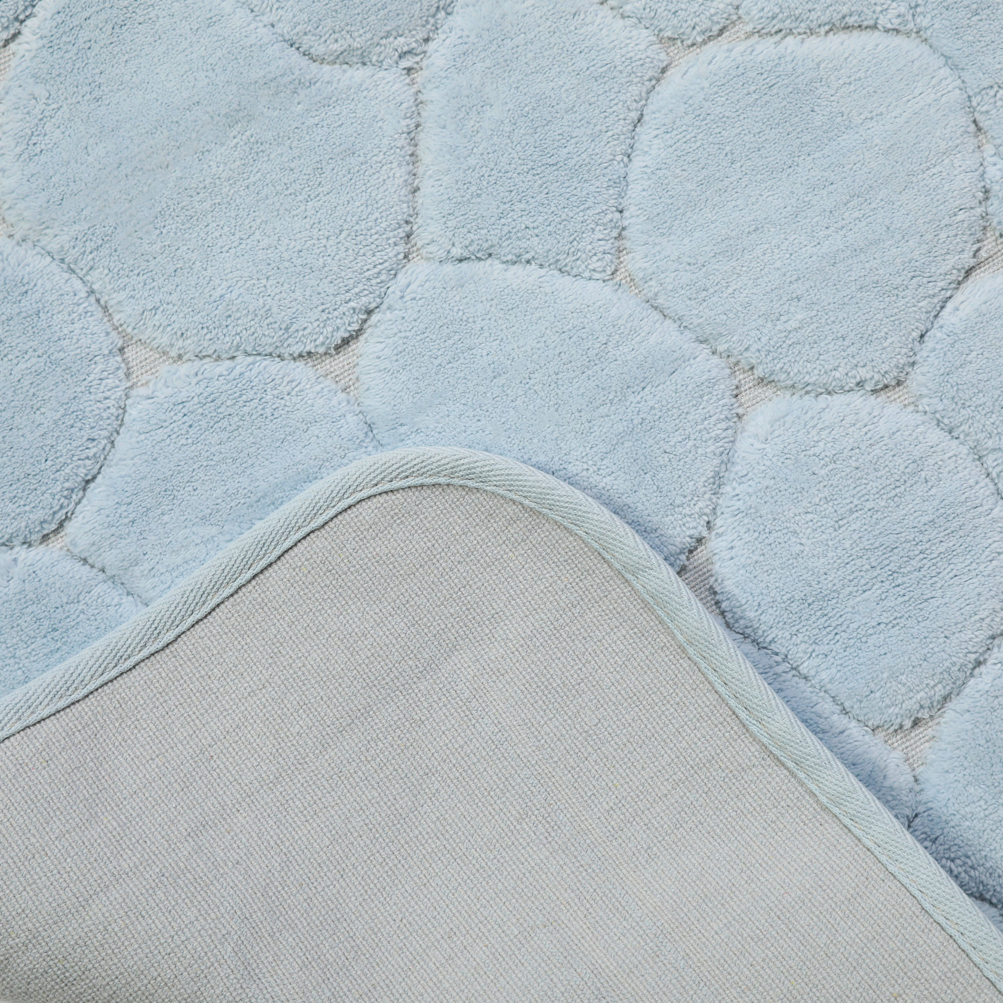 Набор ковриков для ванны Retro textil Stone голубой 2 шт - фото 8