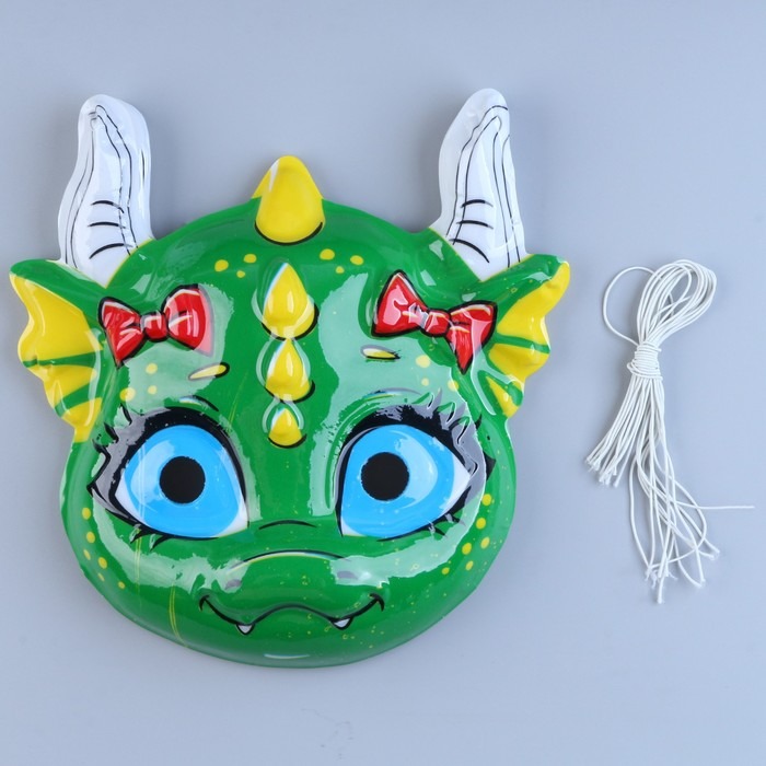Маска Сима ленд твой дракон зеленый маска карнавальная сима ленд лягушка 21 см